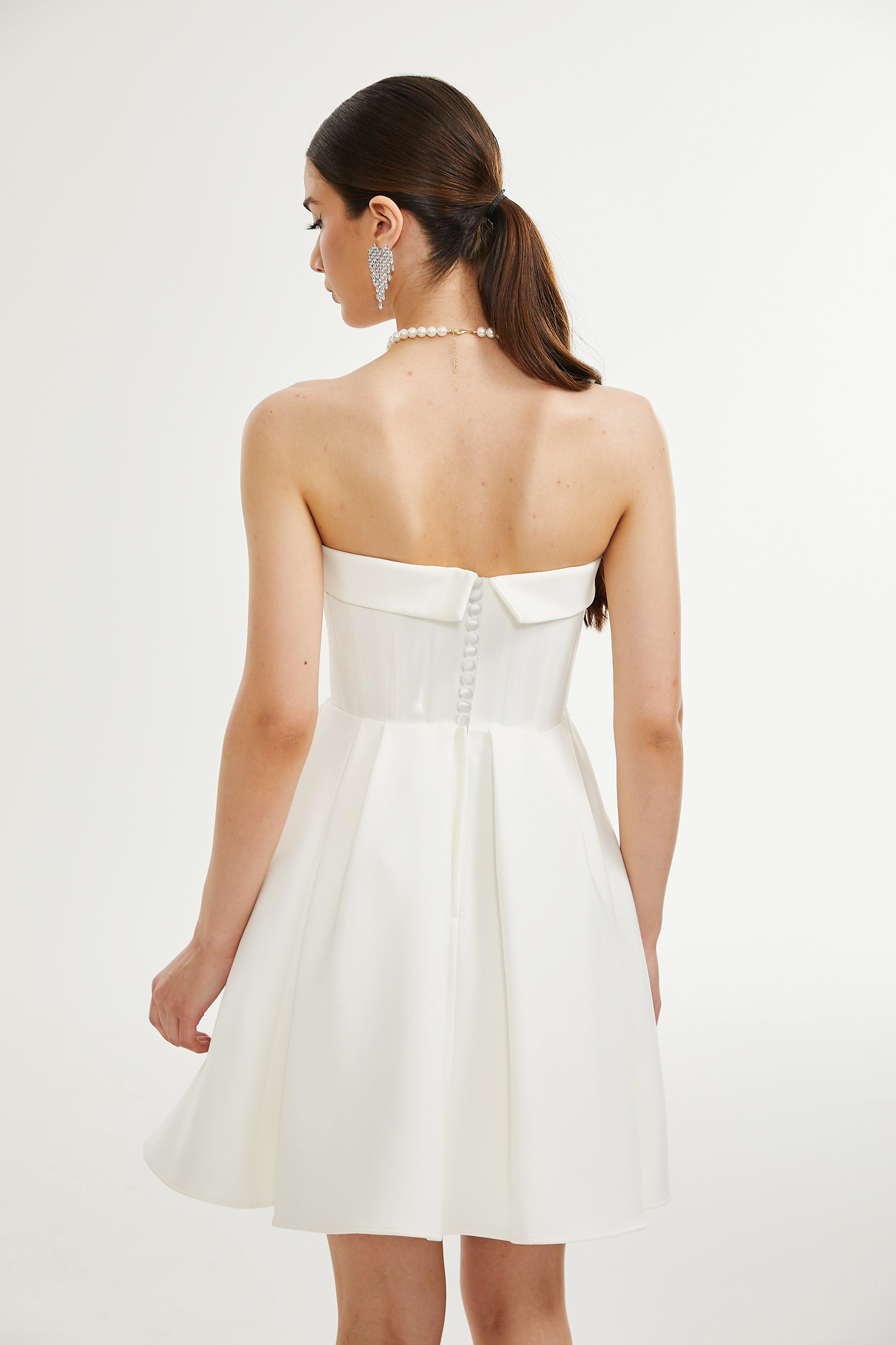 Kyra white off-shoulder flared dress (Final Sale-US Only)