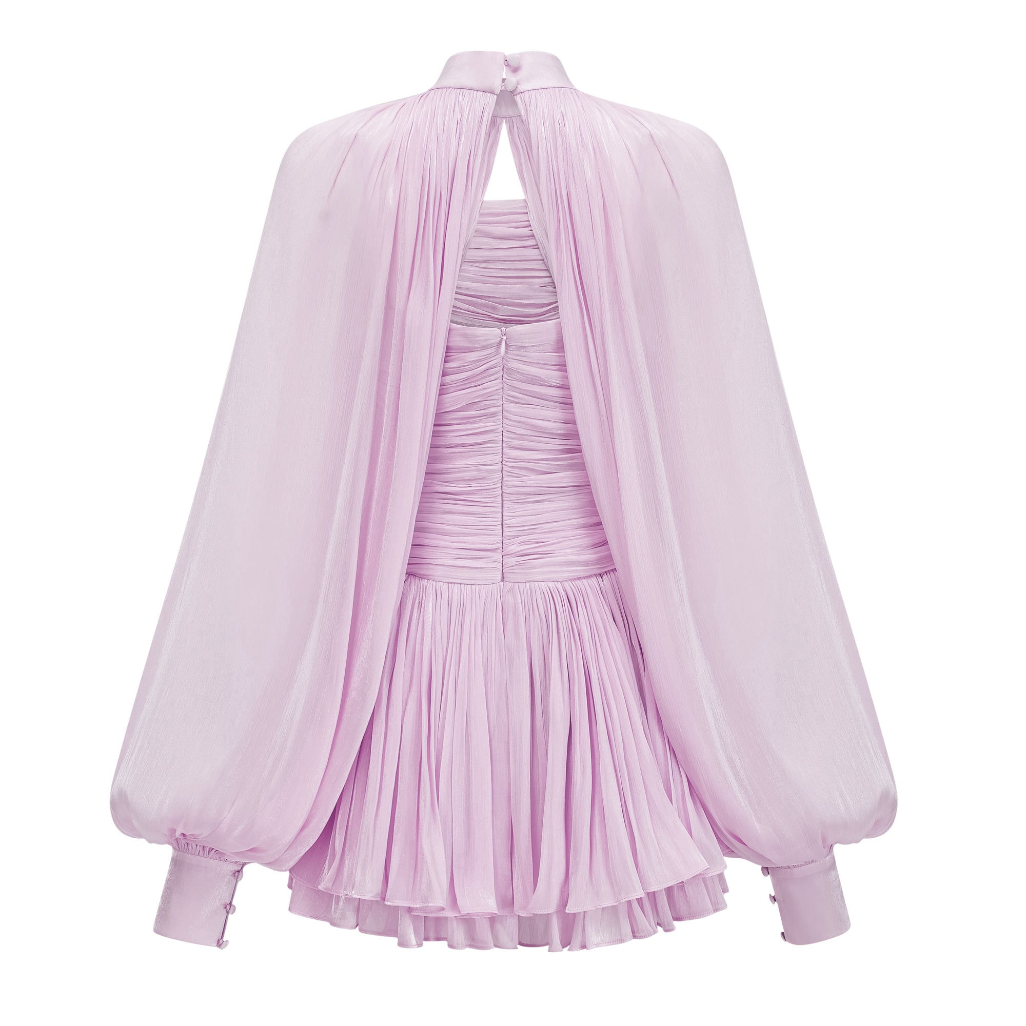 Bernice Lilac Glossy Cape & Dress Set (Final Sale-US Only)
