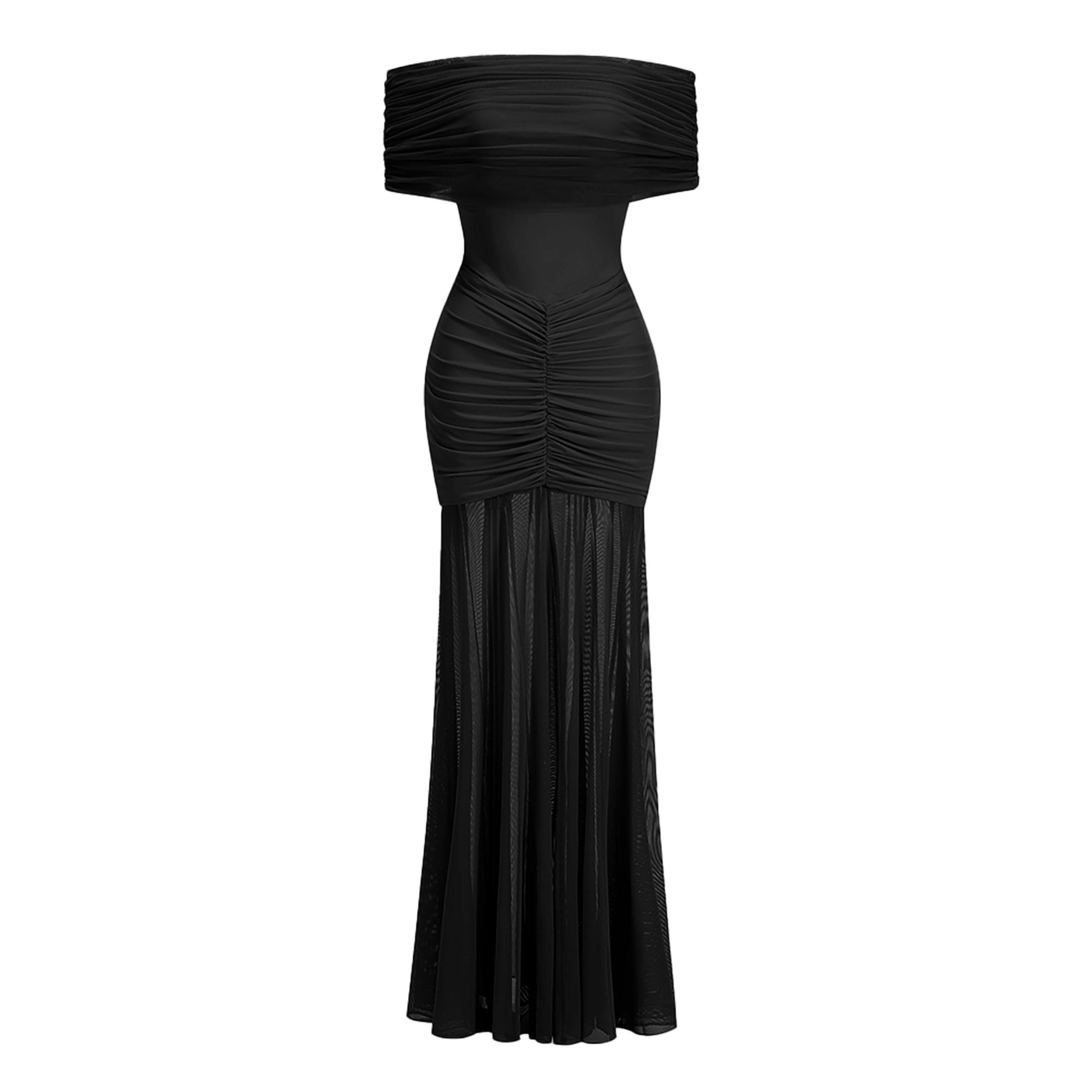 Ninon tulle-panel smocked maxi dress (Final Sale)