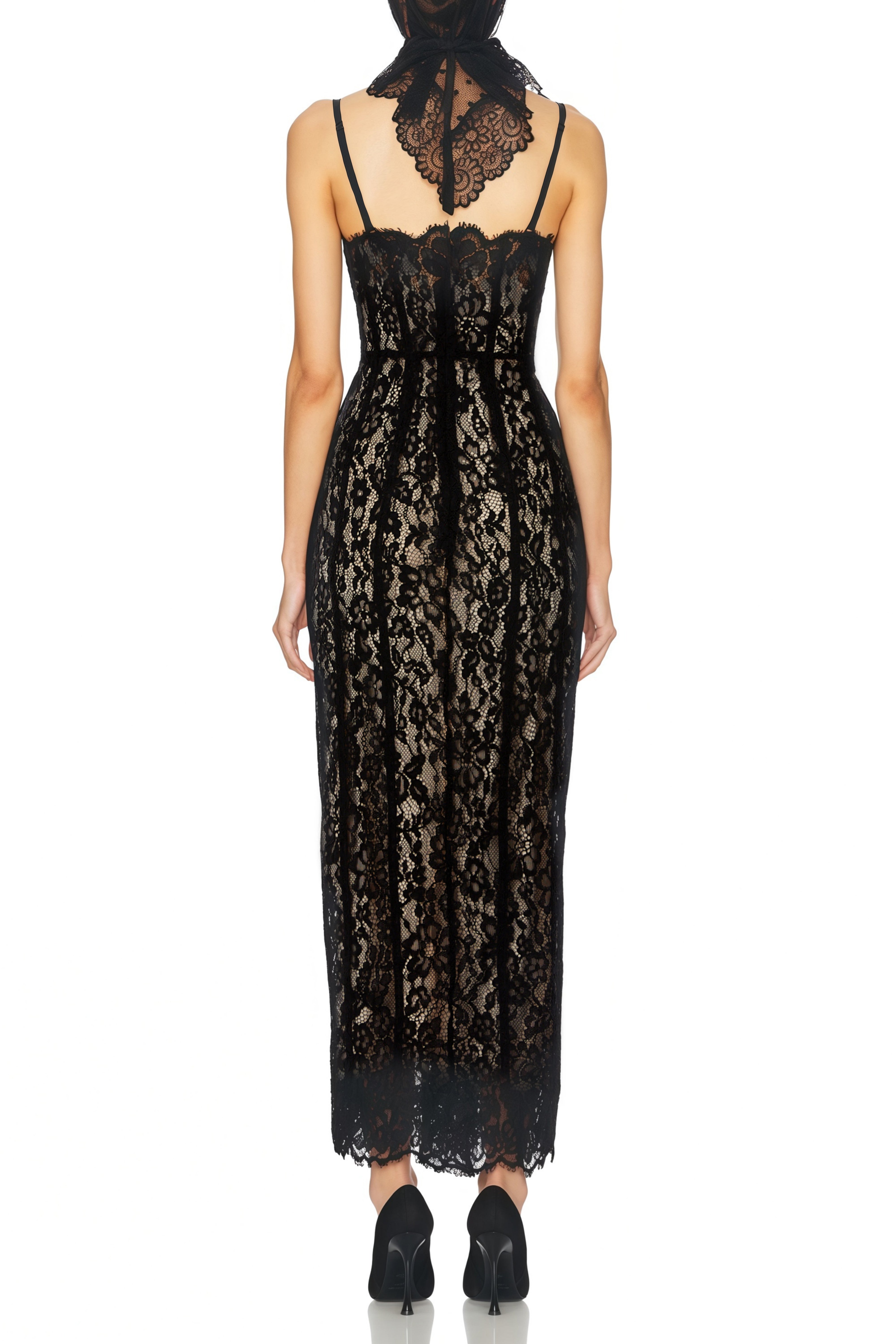 Floral Lace Corset Maxi Dress