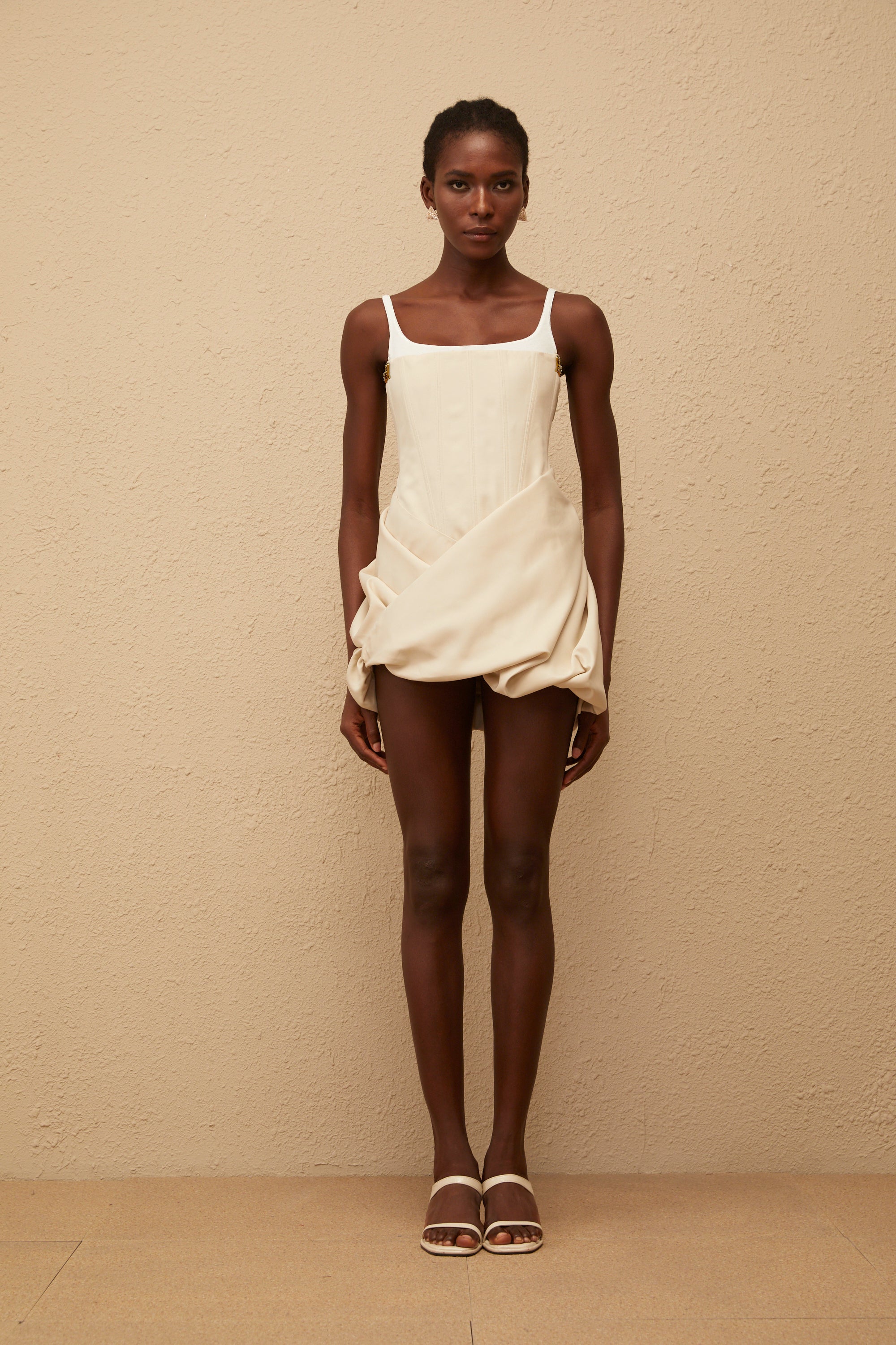 Inaya Neutral Panel Corset Mini Dress (Final Sale)