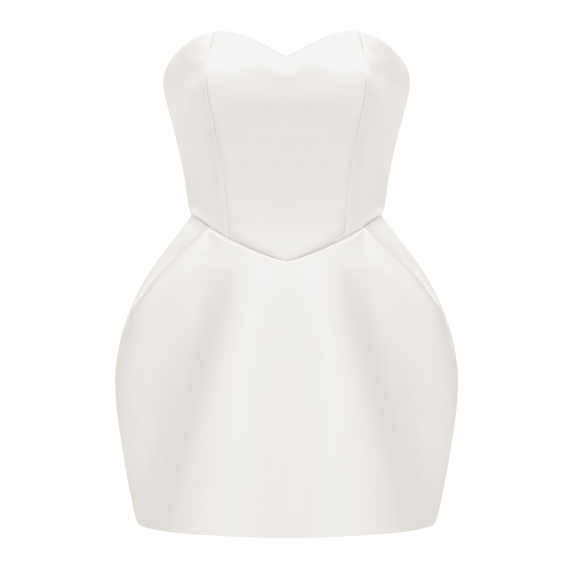 Laure White Heart Off-shoulder Mini Dress (Final Sale-US Only)