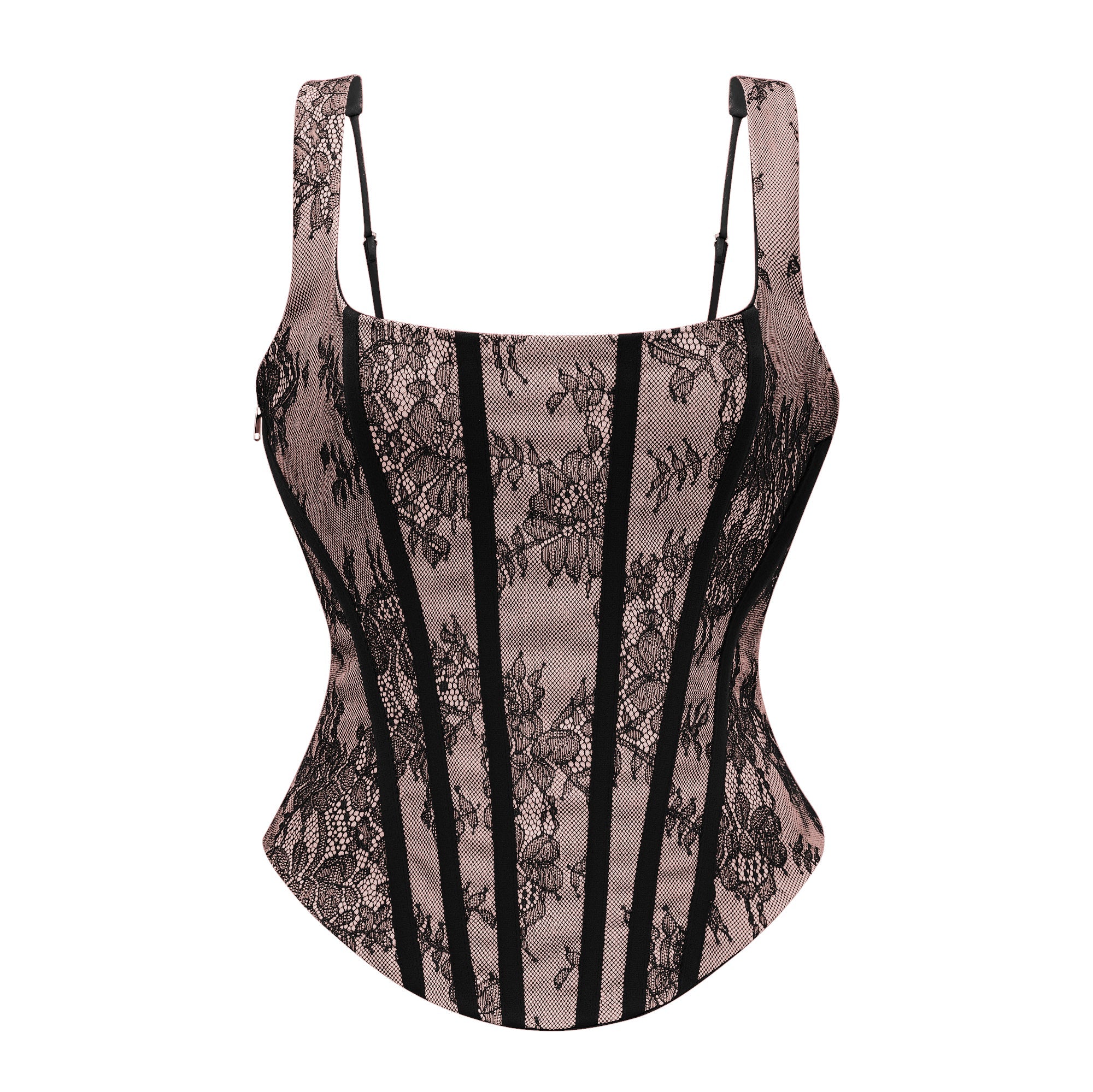 Olesya Black Lace Top & Ruched Skirt Set (Final Sale-US Only)