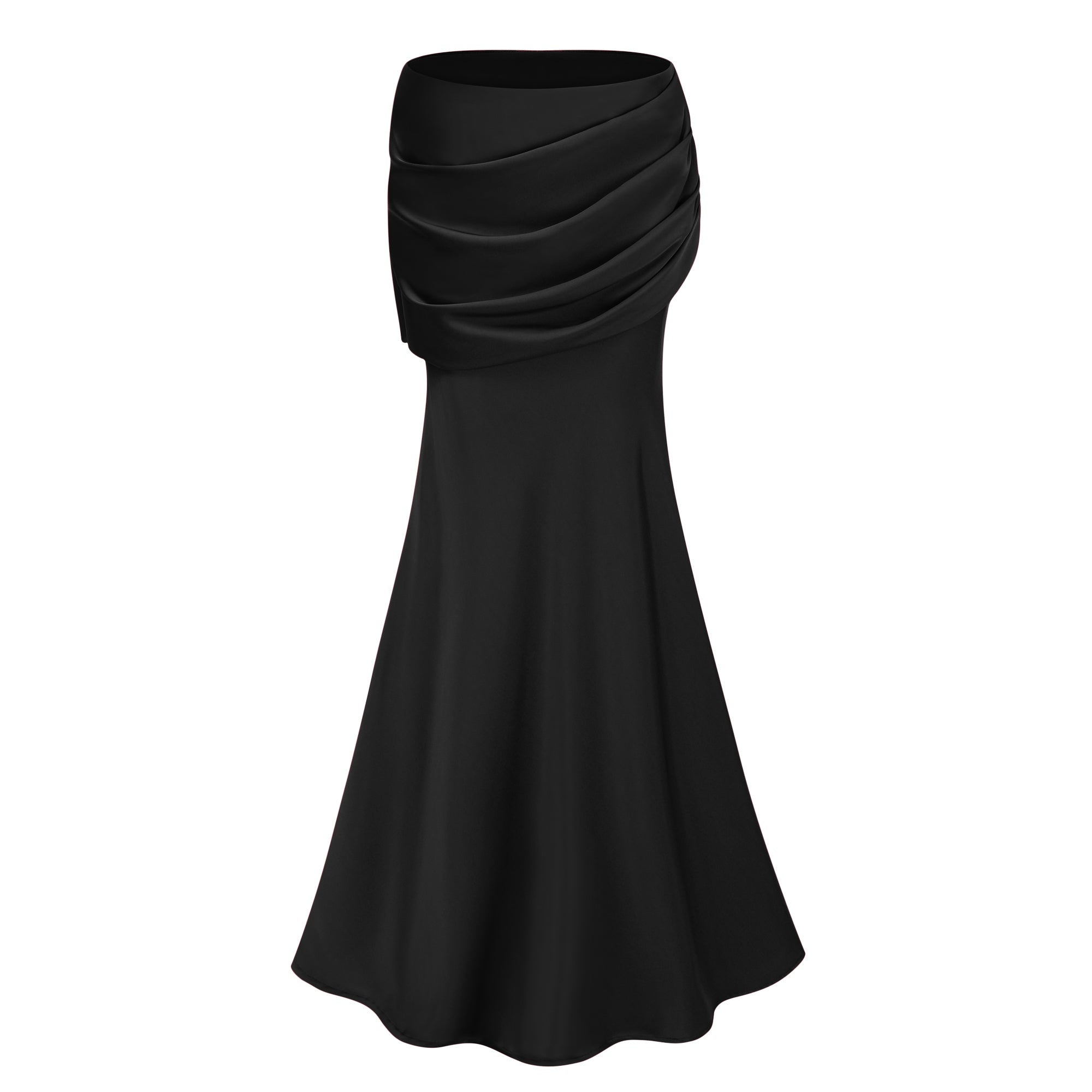 Olesya Black Lace Top & Ruched Skirt Set (Final Sale-US Only)