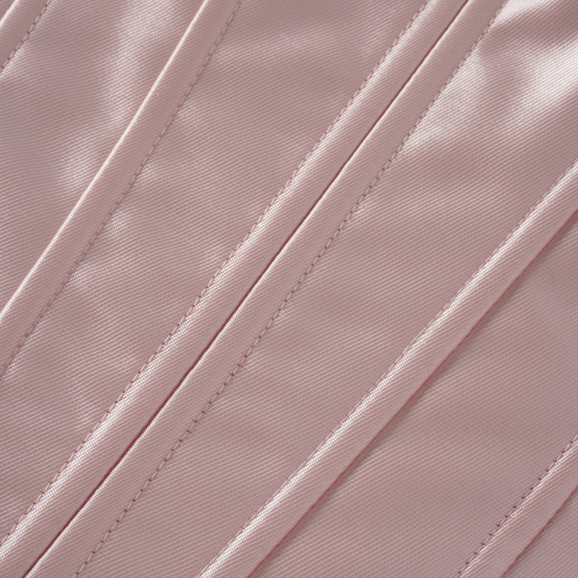 Laurine Pink Ruffled Satin Mini Dress (Final Sale-US Only)