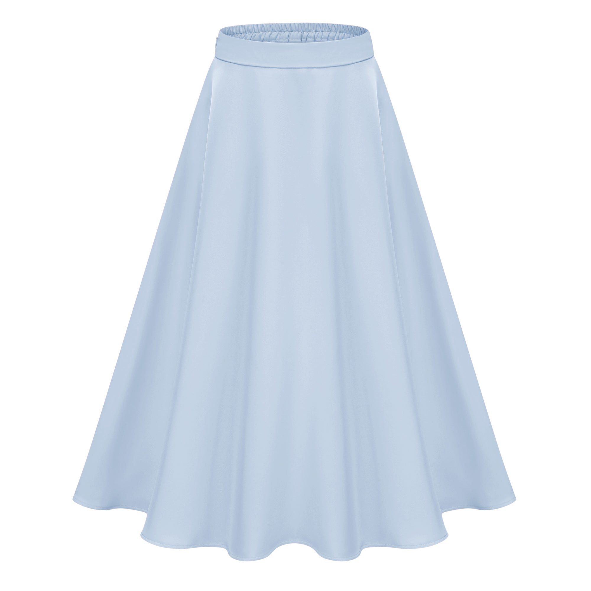 Johanna Blue Self-Tie Blouse & Skirt Set