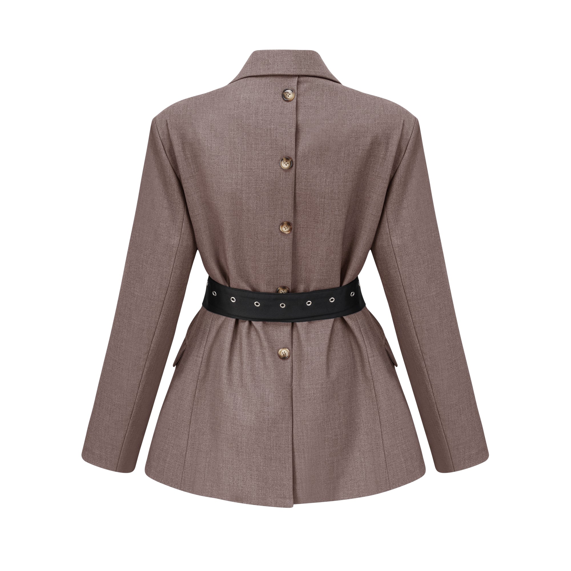 Belted-Waist Blazer