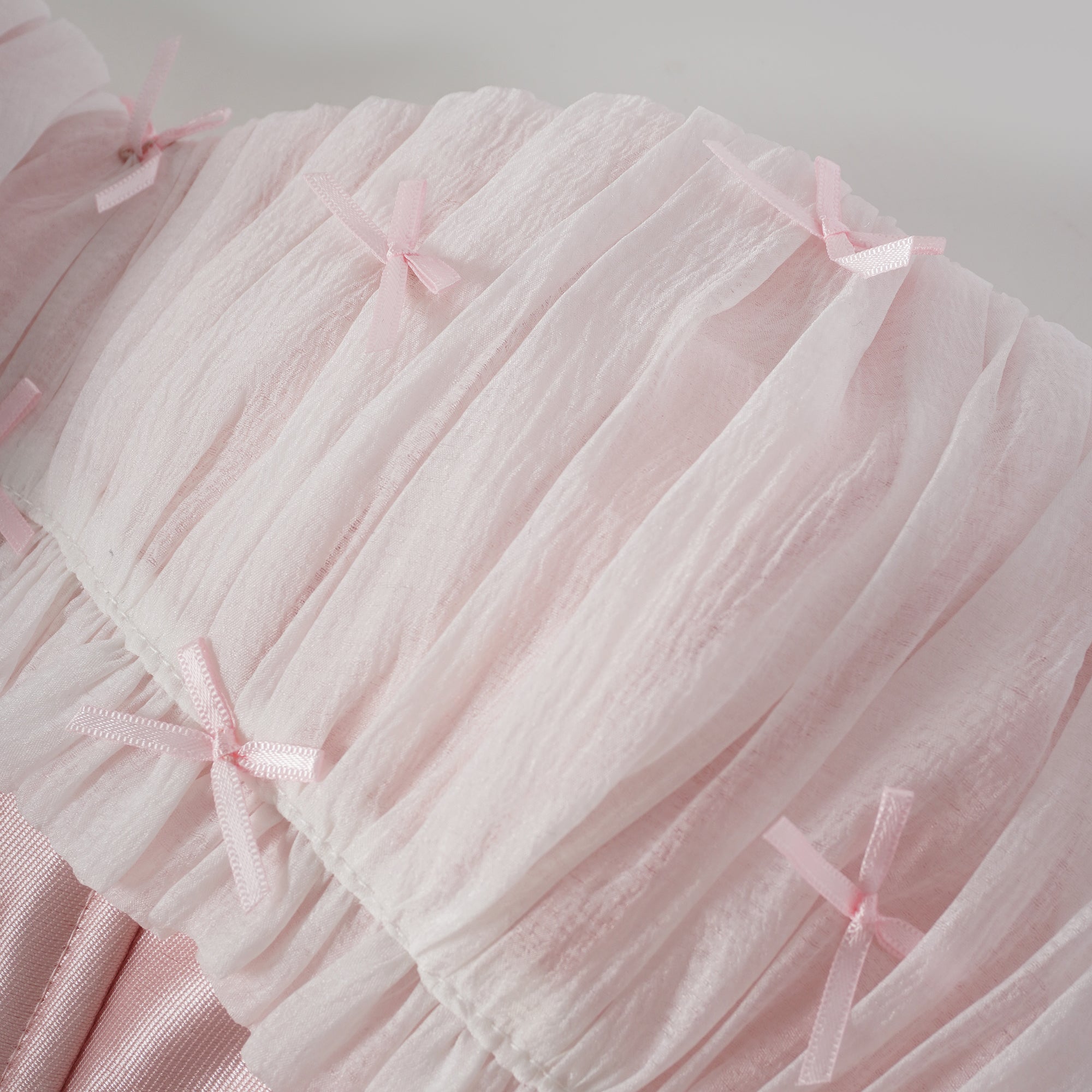 Laurine Pink Ruffled Satin Mini Dress (Final Sale-US Only)
