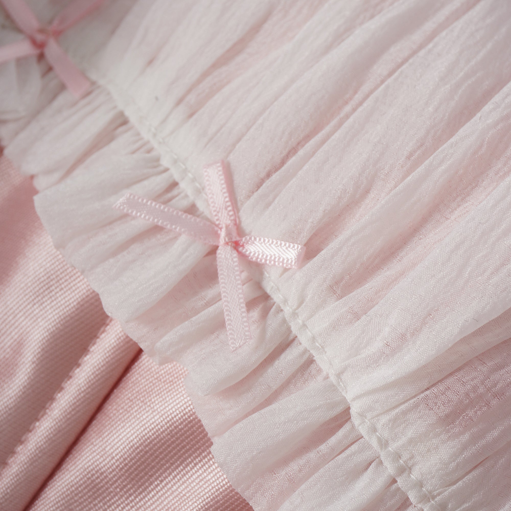 Laurine Pink Ruffled Satin Mini Dress (Final Sale-US Only)