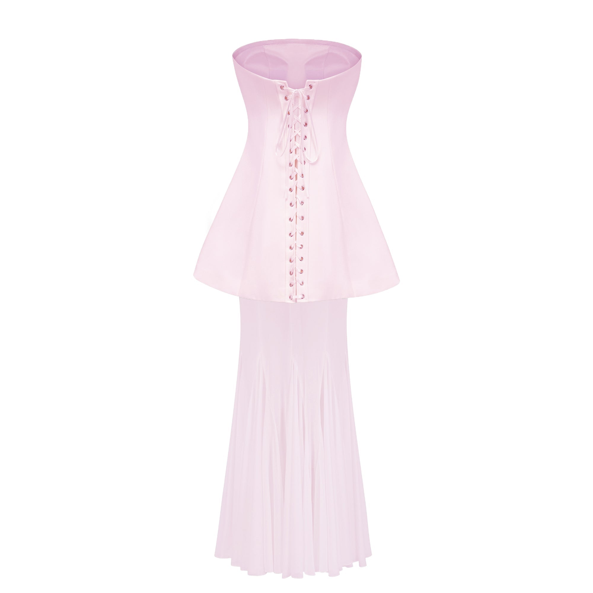 Mélanie Pink Corset Dress & Mesh Skirt Set (Final Sale-US Only)