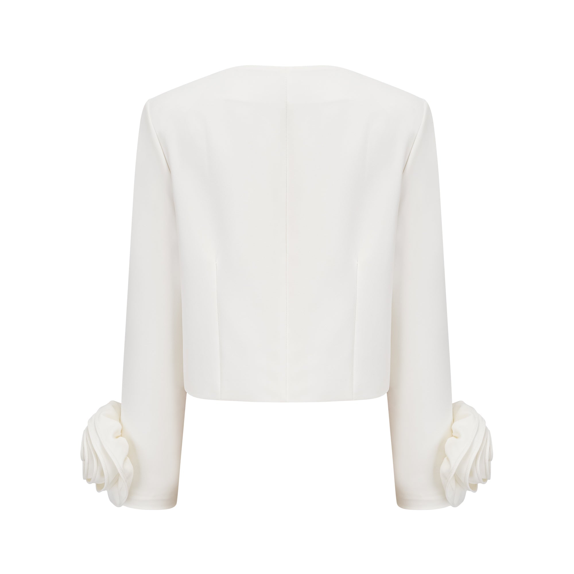 Hilaire white 3d-petal top & skirt matching set (Final Sale)