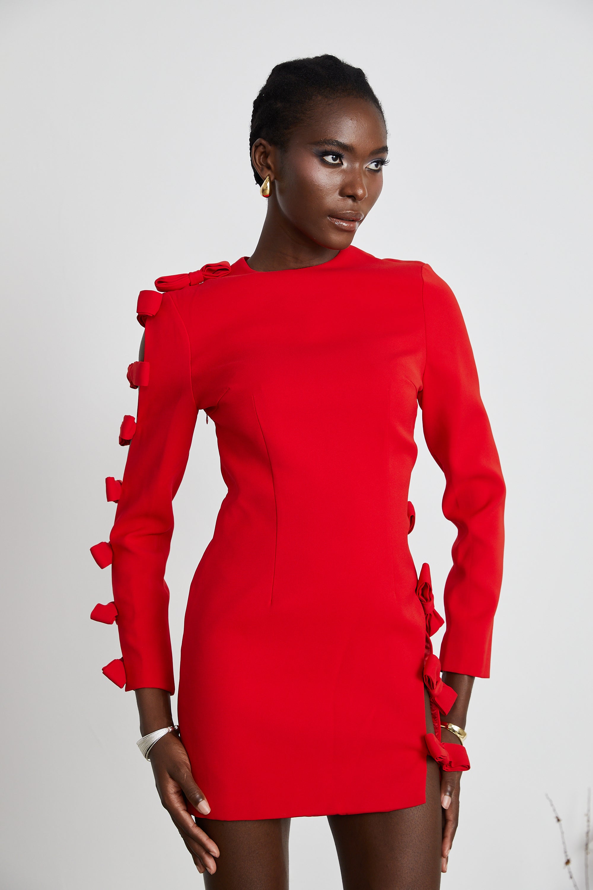 Sasha bow-detail cut-out dress (Final Sale-US Only)