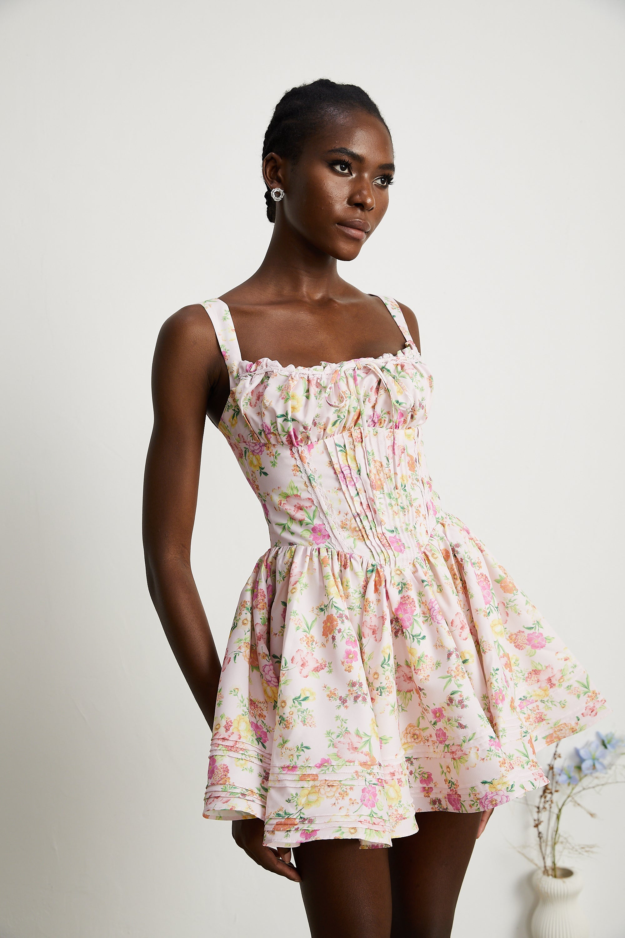Kara floral-print cotton mini dress (Final Sale-US Only)