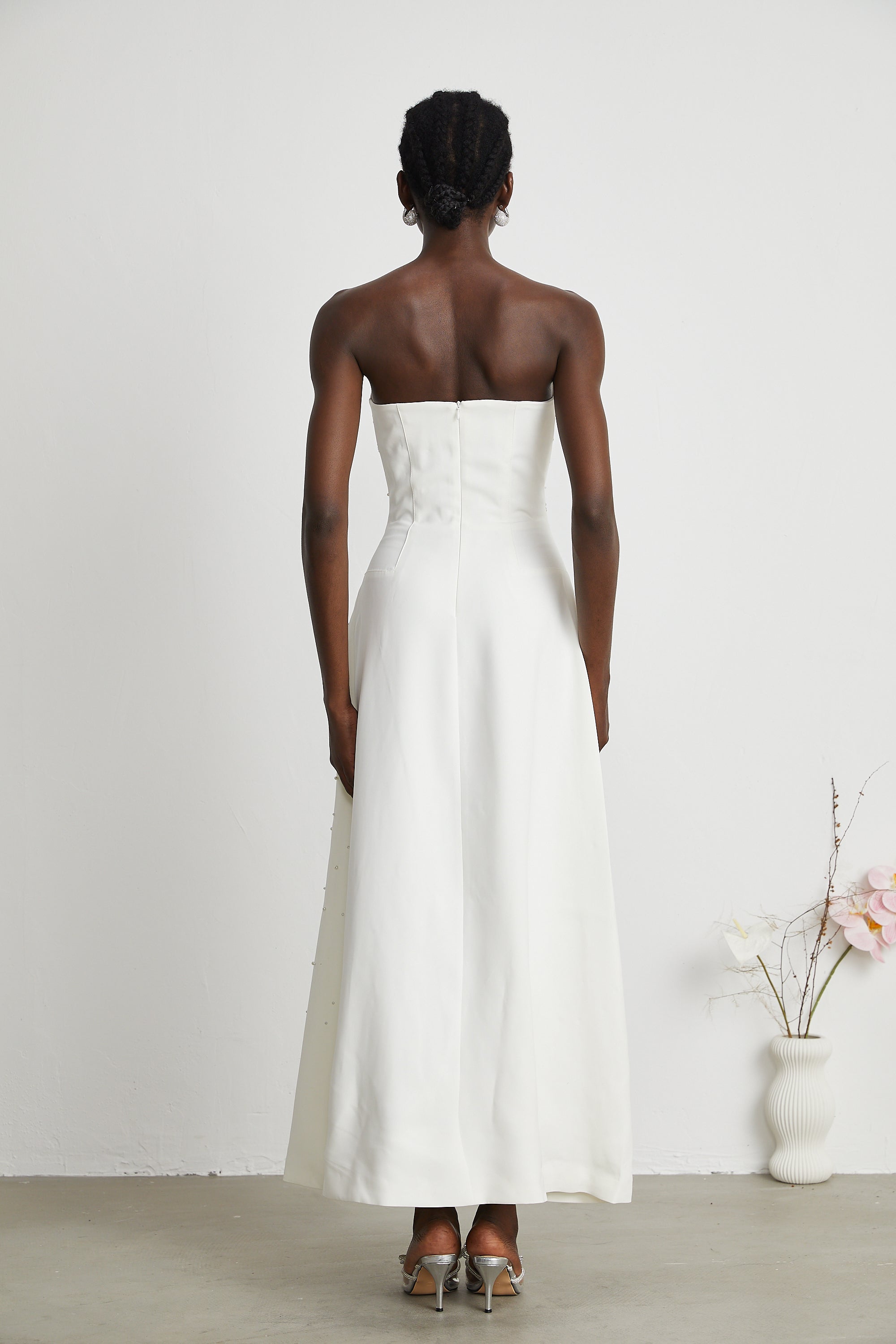 Melisande White Embellished Maxi Dress