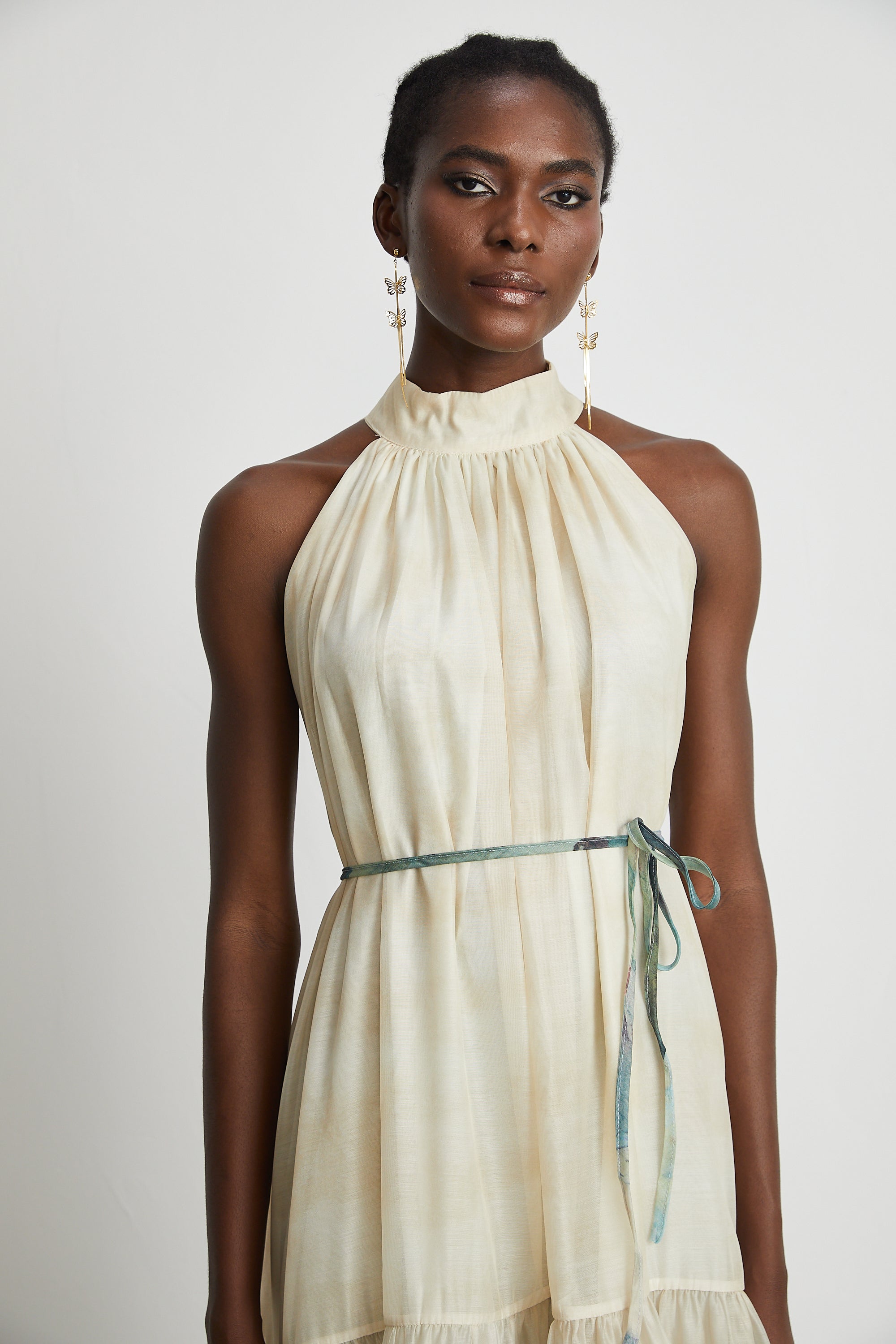 Delphine layered pattern-print midi dress (Final Sale)