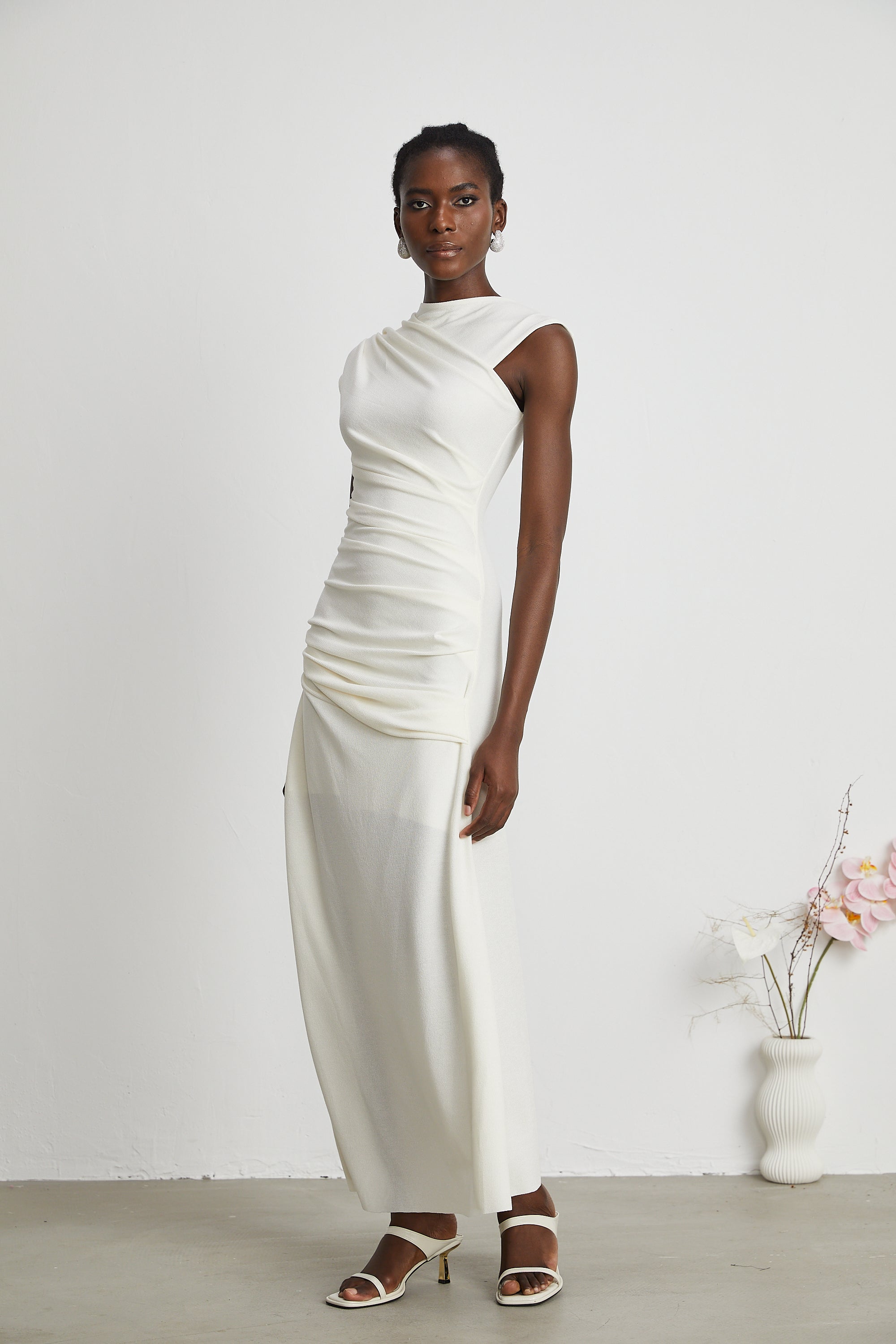 Lanetta jersey-knit draped maxi dress (Final Sale-US Only)