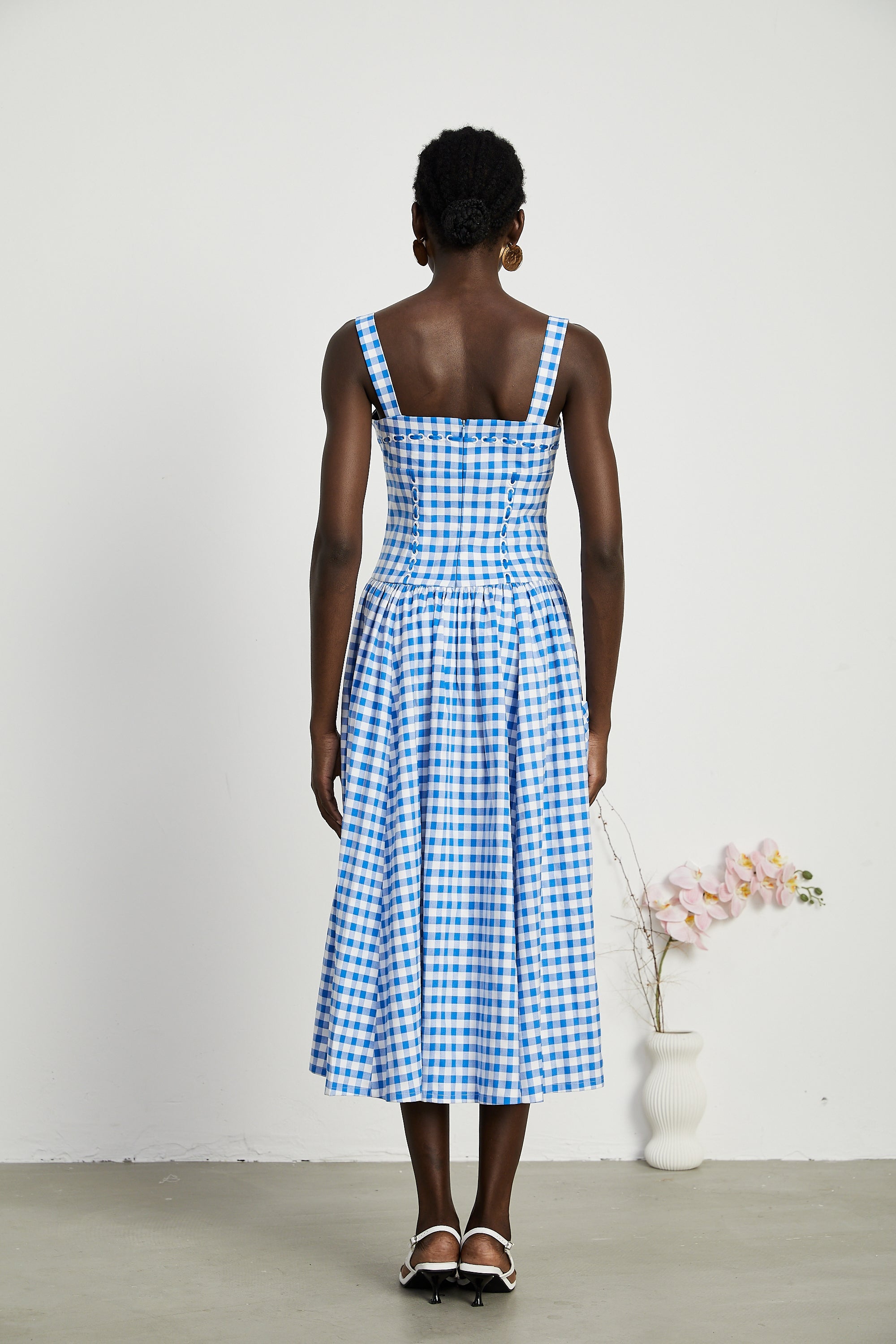 Diane gingham midi dress (Final Sale-US Only)