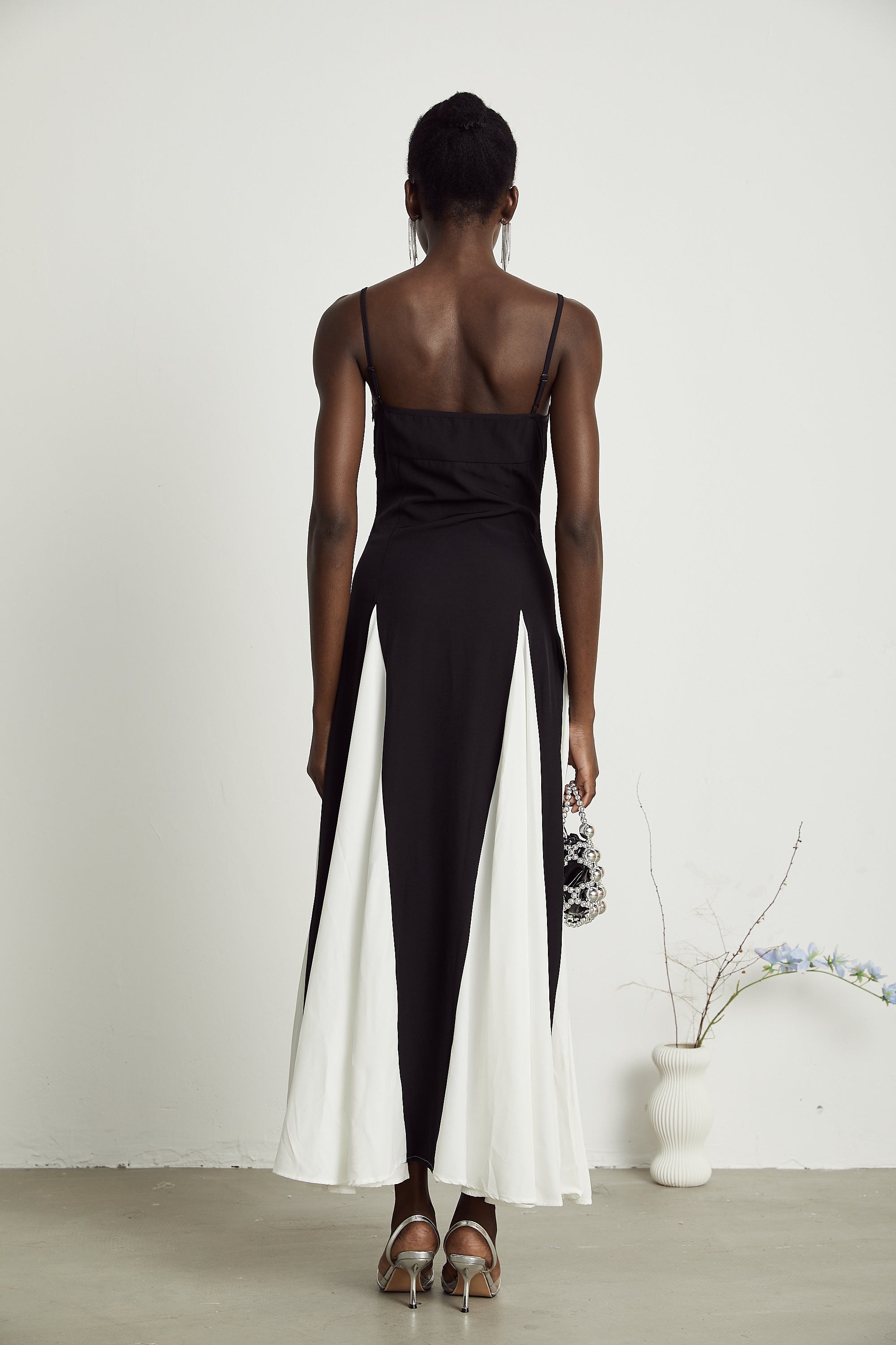 Sofie Two Tone Pleated Maxi Dress (Final Sale-US Only)