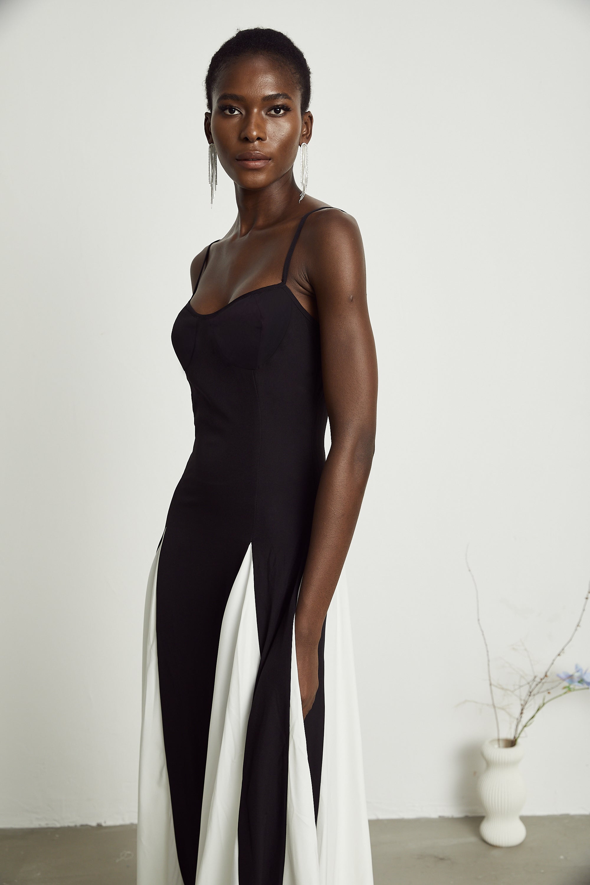 Sofie Two Tone Pleated Maxi Dress (Final Sale-US Only)