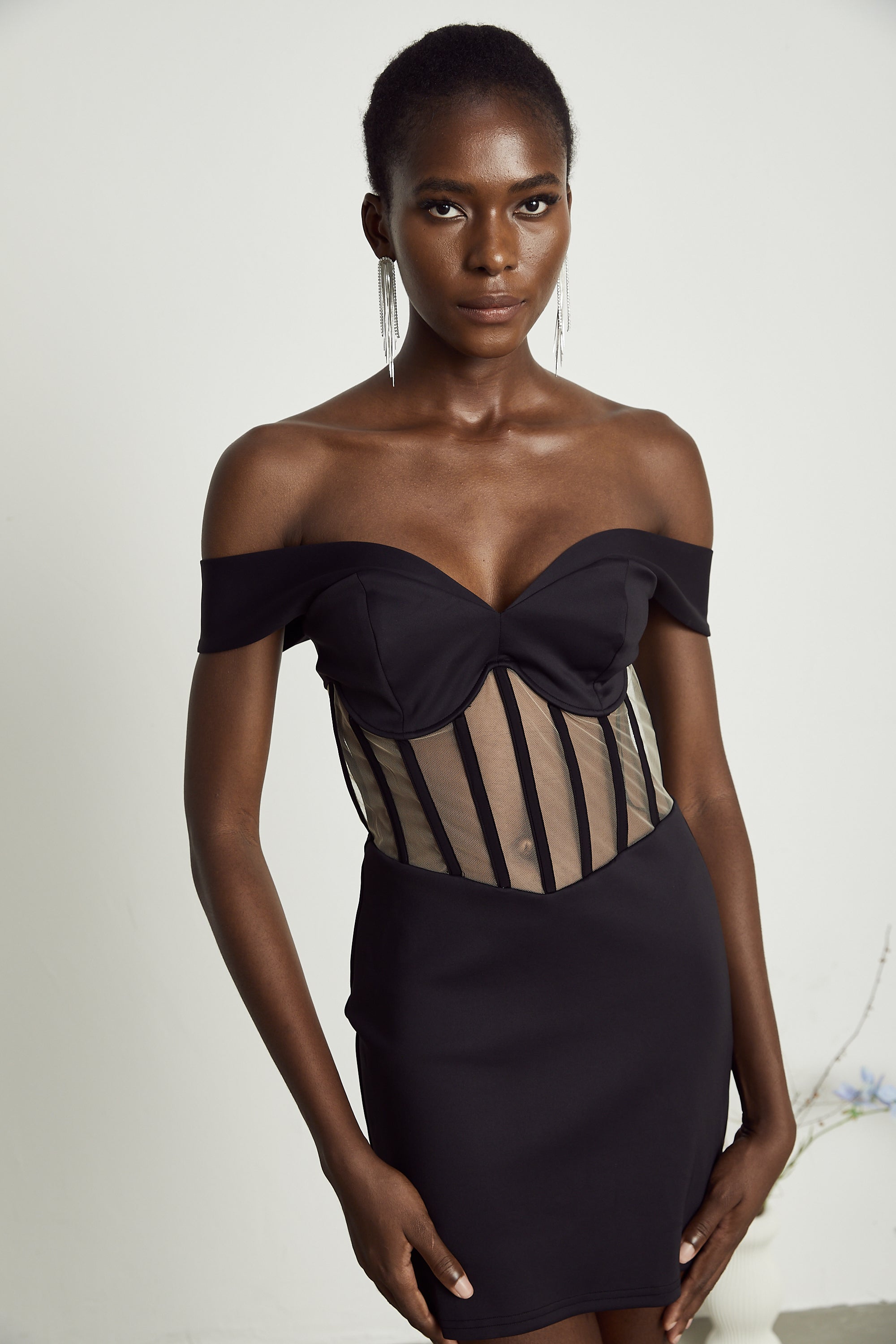 Laguna panelled corset mini dress (Final Sale-US Only)