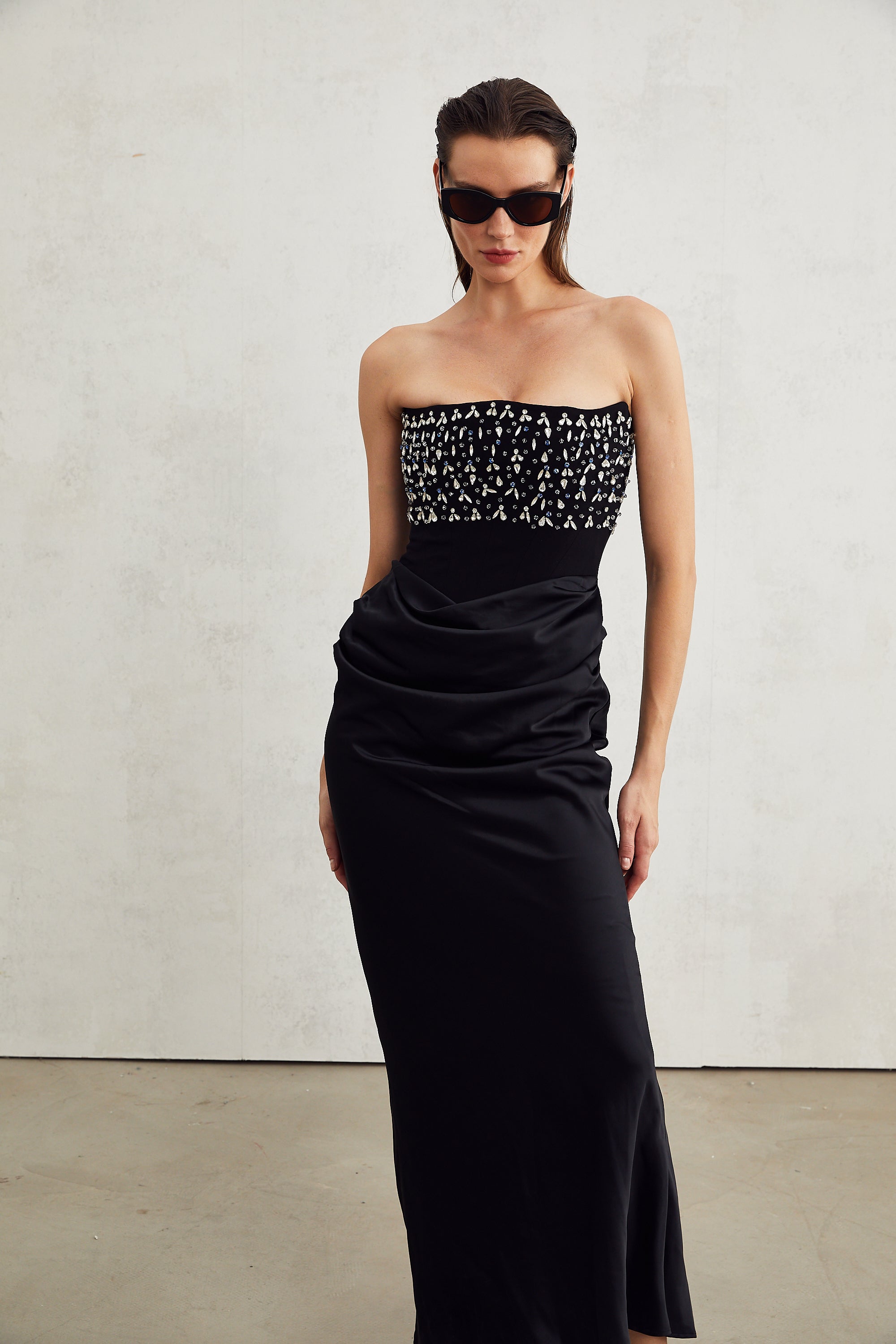 Aurore Crystal Embellished Maxi Dress