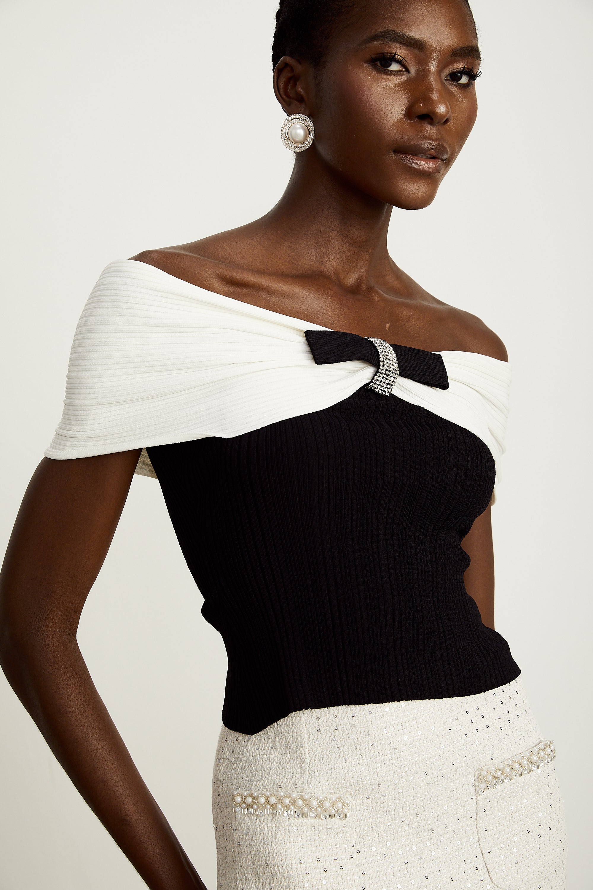 Diane bow-detail knitted top (Final Sale-US Only)