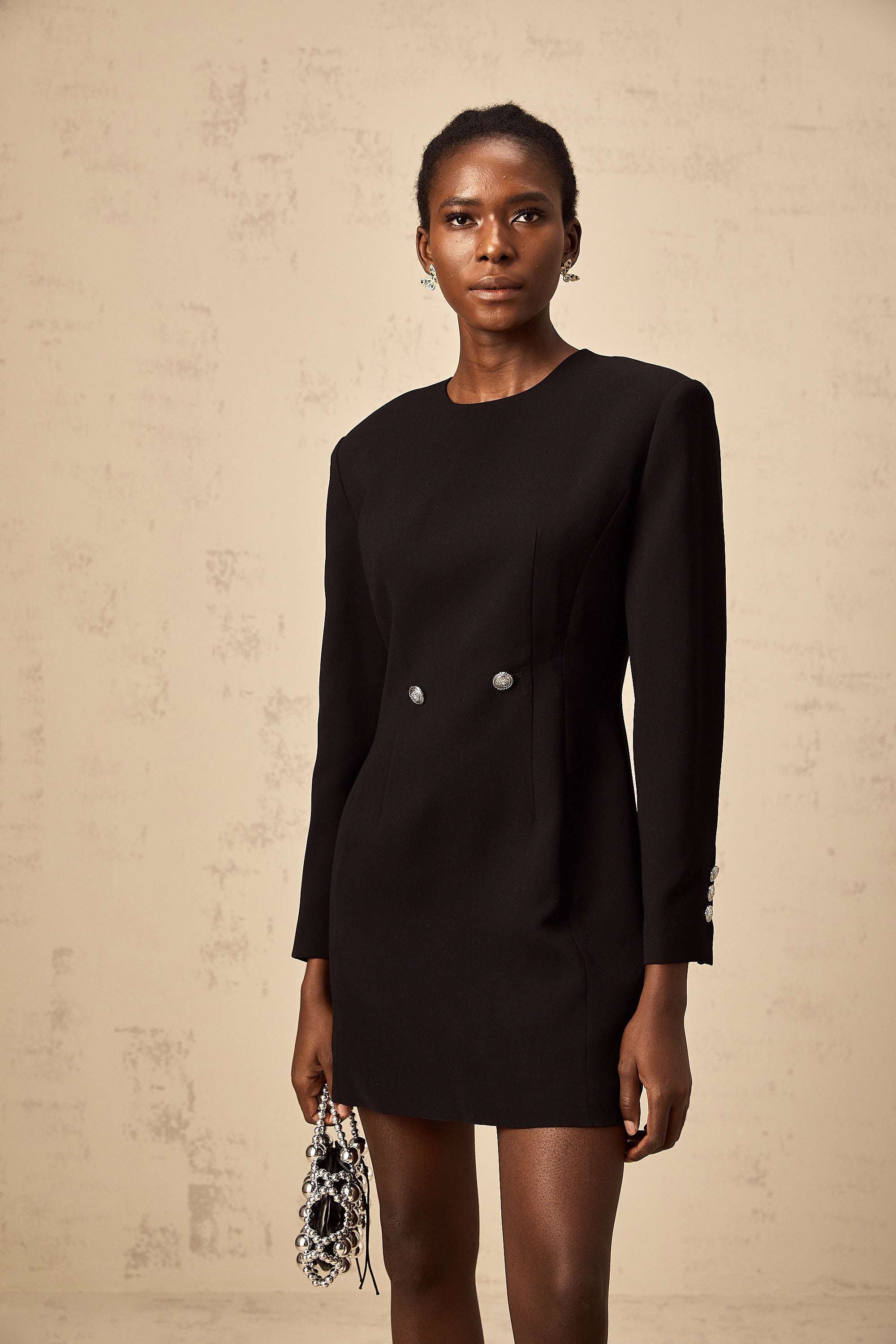 Magali black hourglass mini dress (Final Sale-US Only)