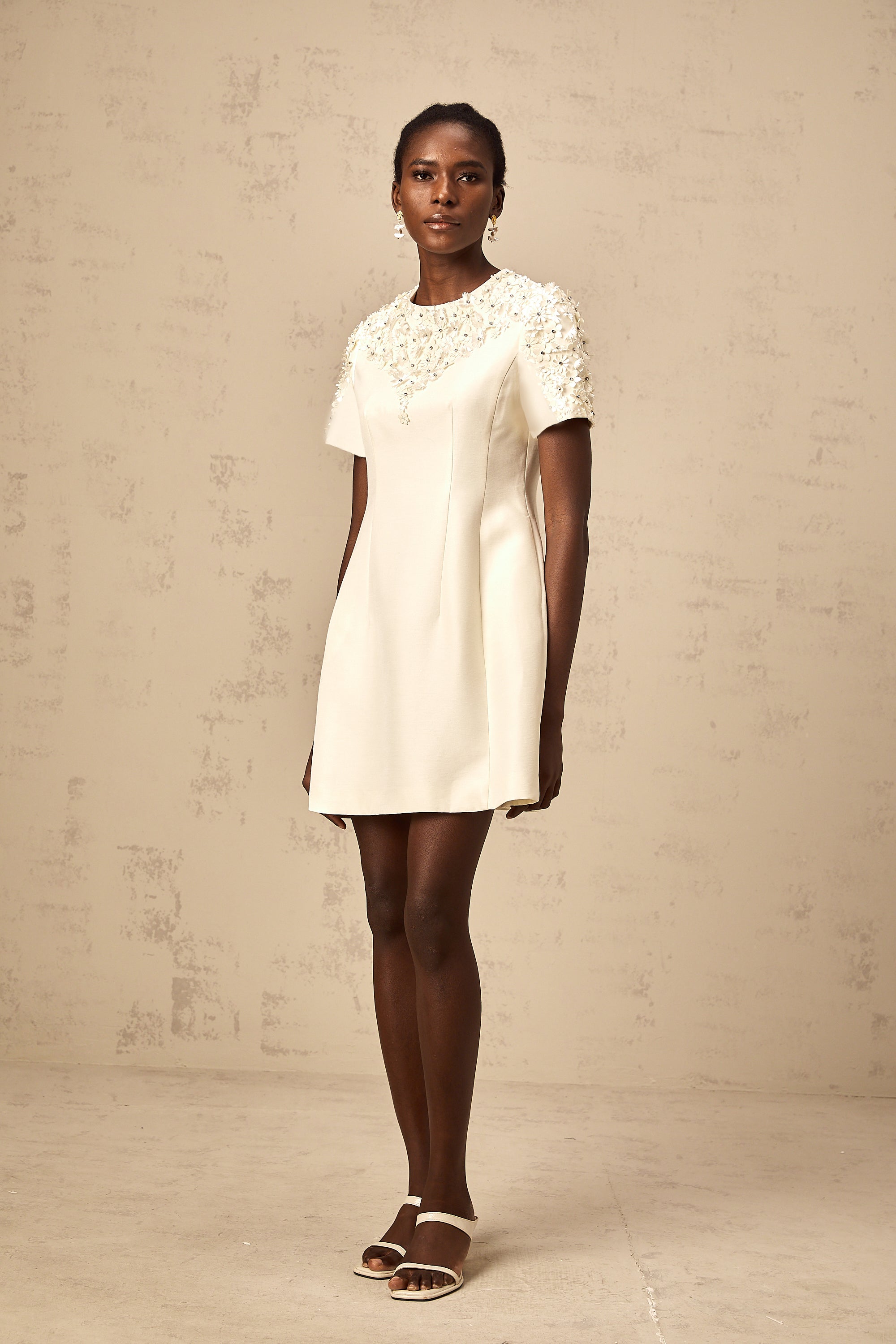 Adrienne floral-appliqué mini dress (Final Sale-US Only)
