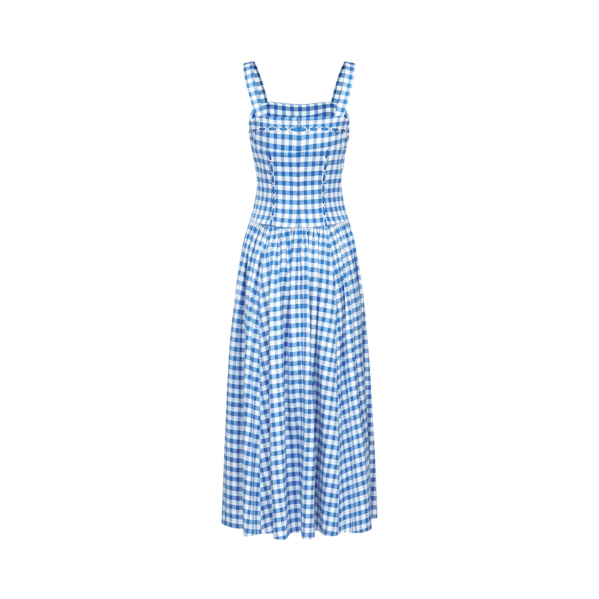 Robe midi à carreaux « Diane » (Vente définitive – États-Unis uniquement)