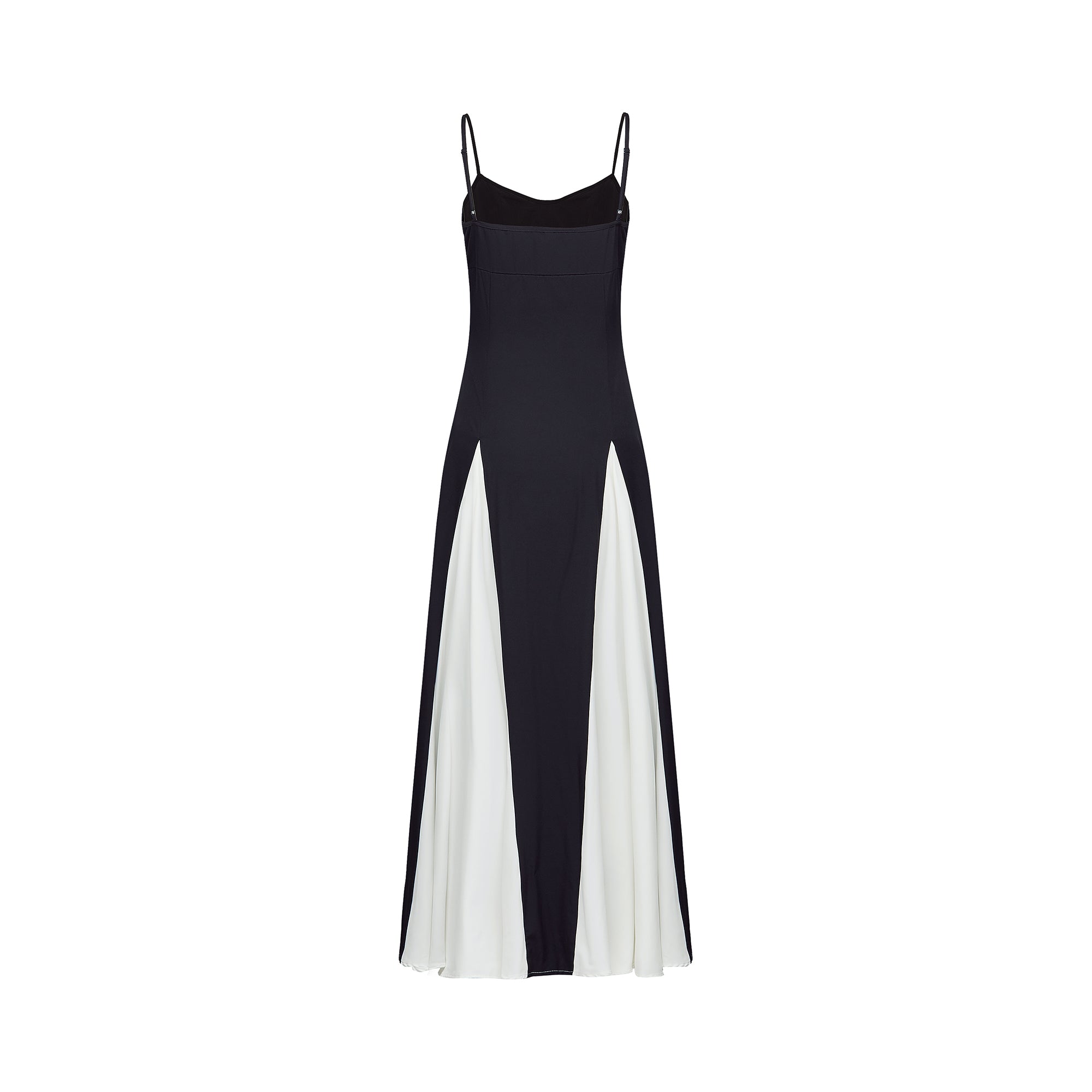 Robe longue plissée bicolore Sofie (Vente définitive - États-Unis uniquement)