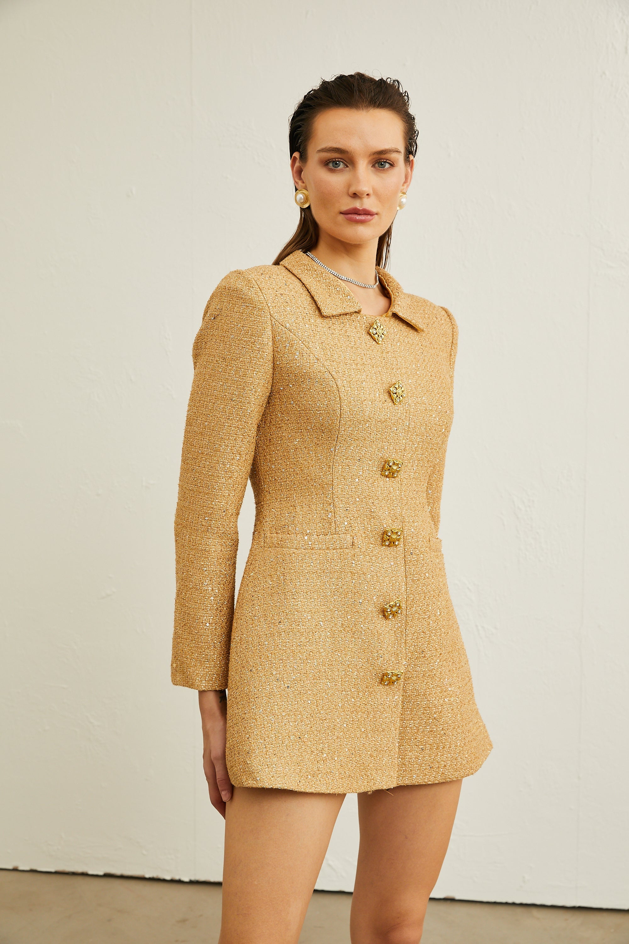 Morgane tweed long-sleeve mini dress (Final Sale-US Only)