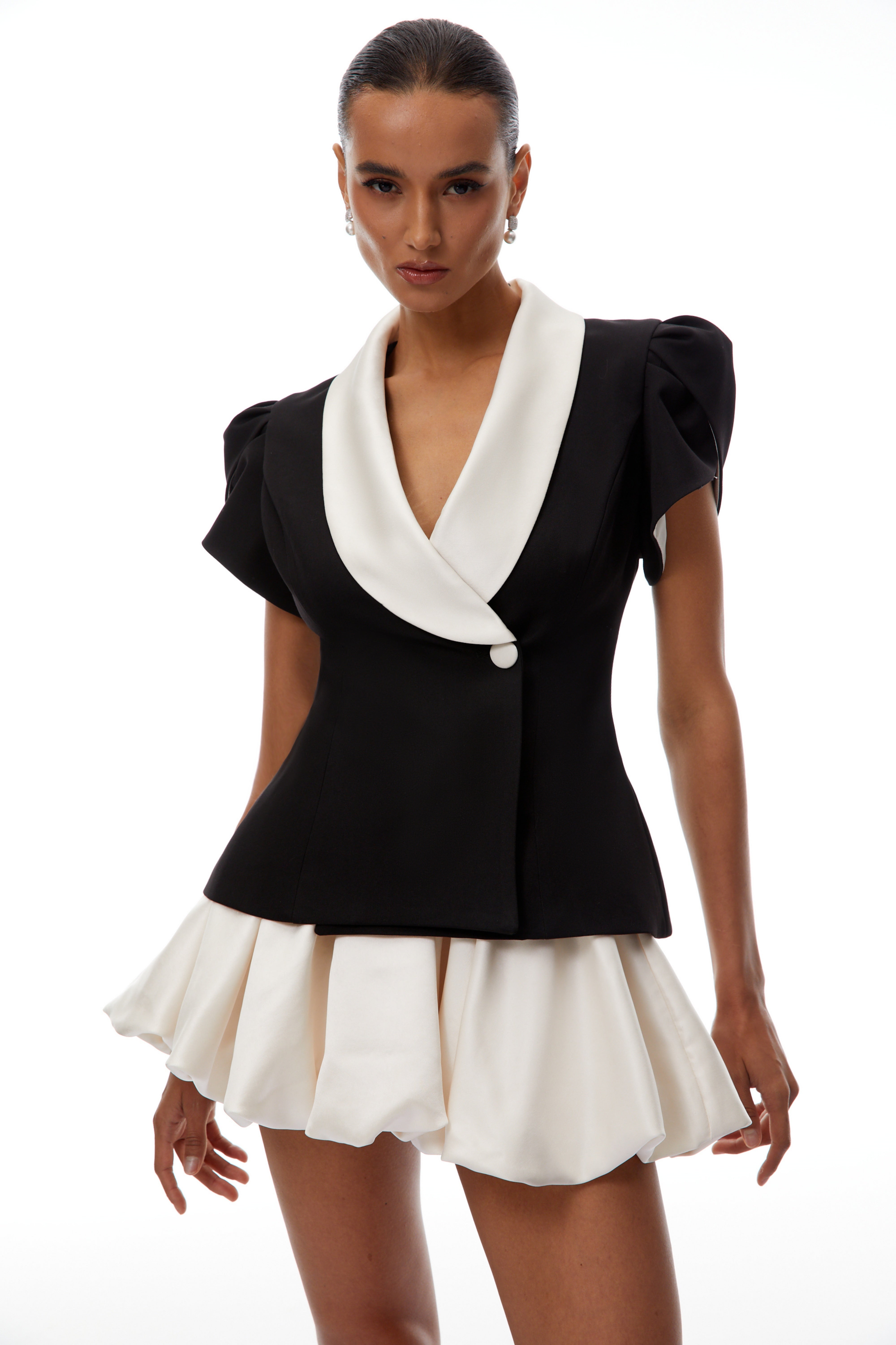 Acharya Color Block Blouse & Bubble Skirt Set (Final Sale-US Only)