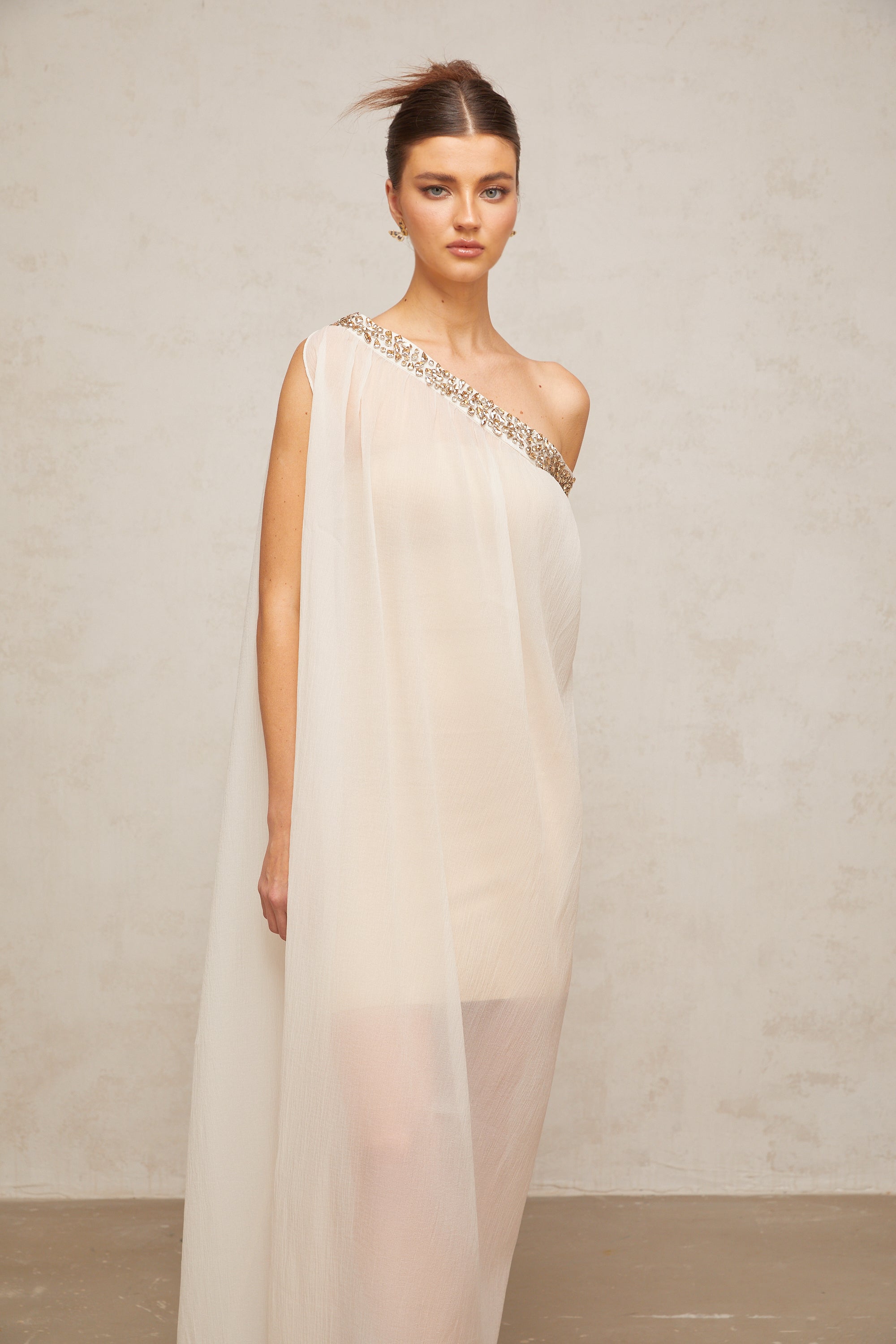 Austen crystal-embellished semi-sheer midi dress (Final Sale-US Only)