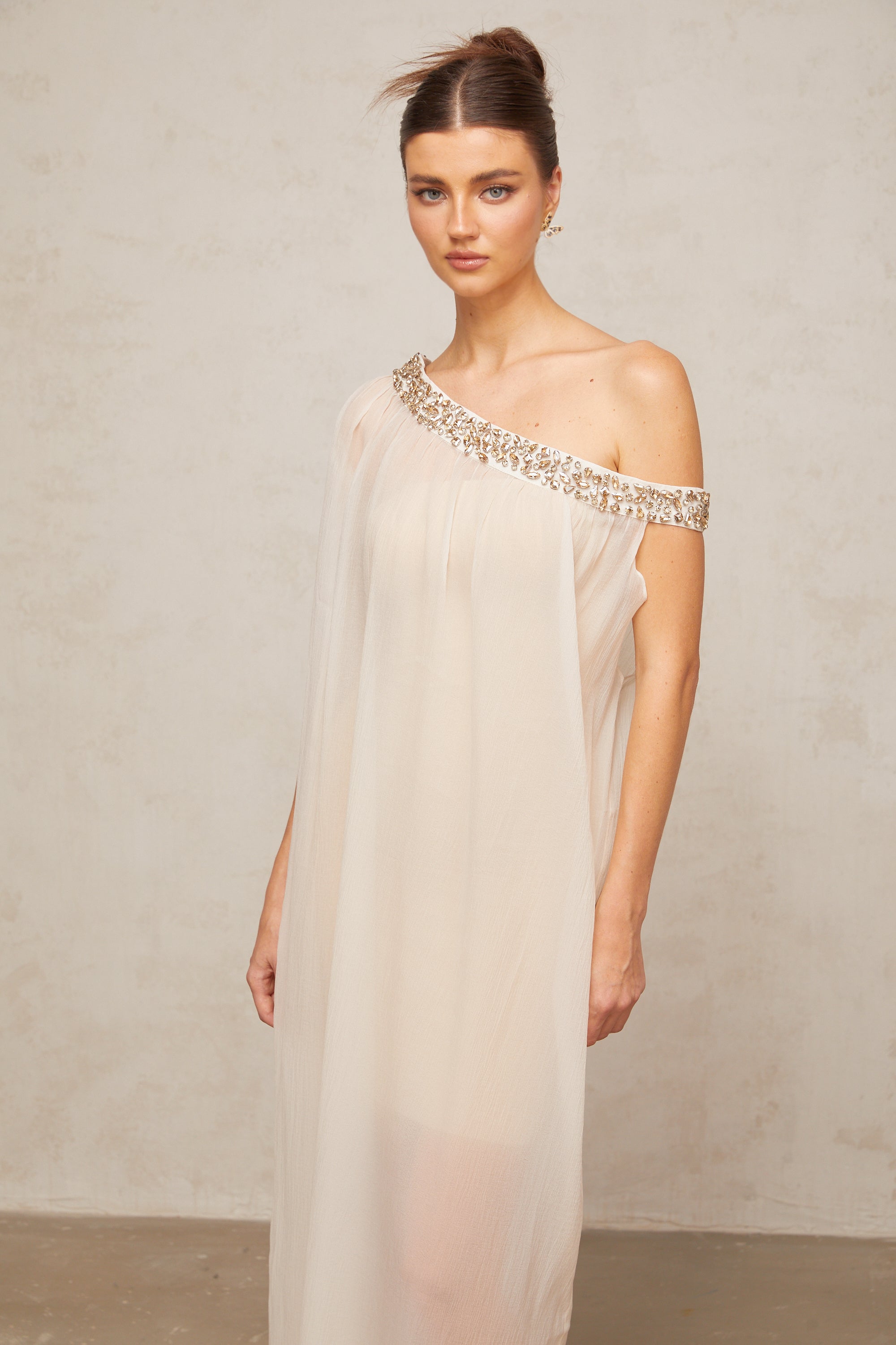 Austen crystal-embellished semi-sheer midi dress (Final Sale-US Only)