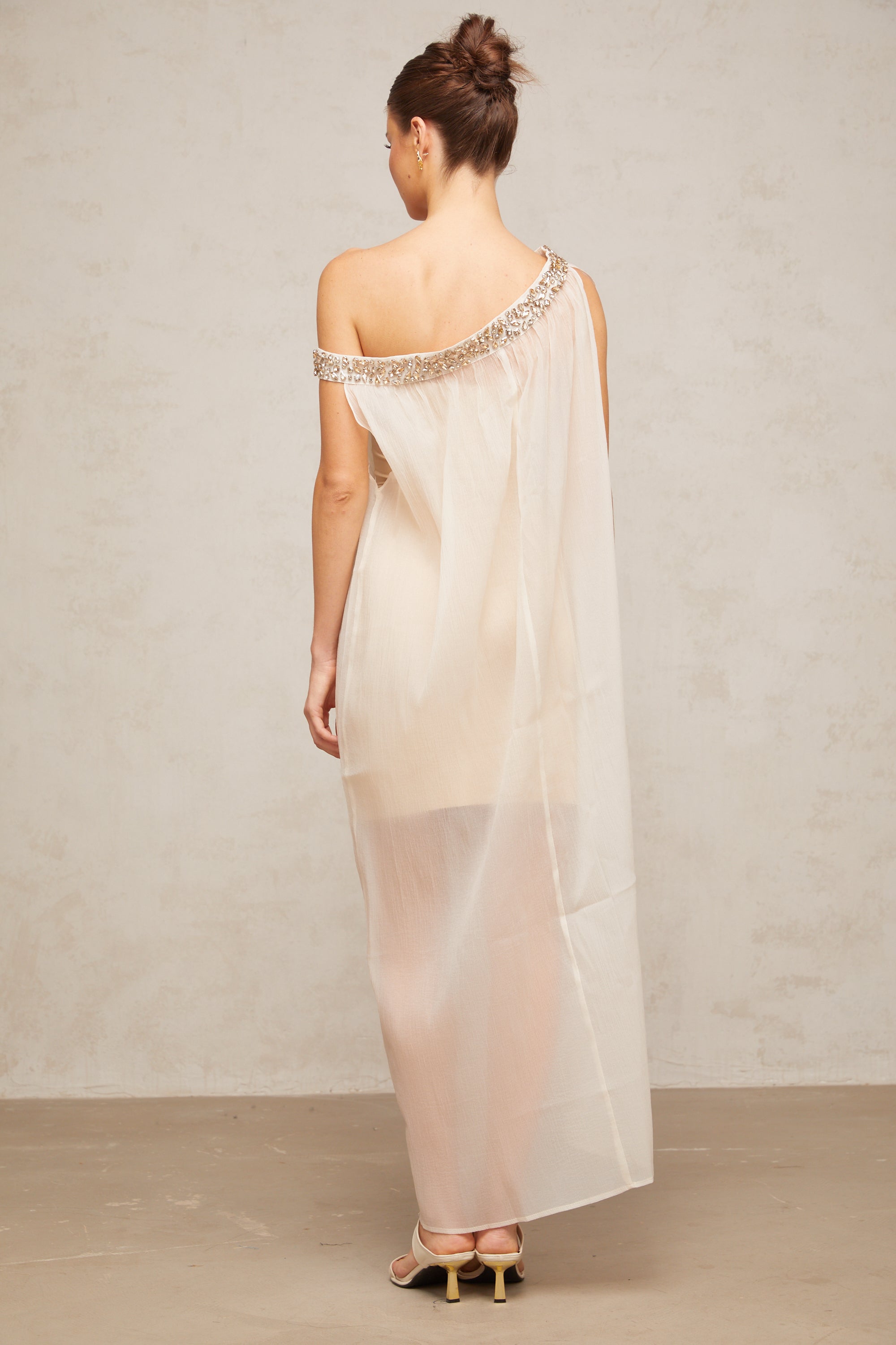 Austen crystal-embellished semi-sheer midi dress (Final Sale-US Only)