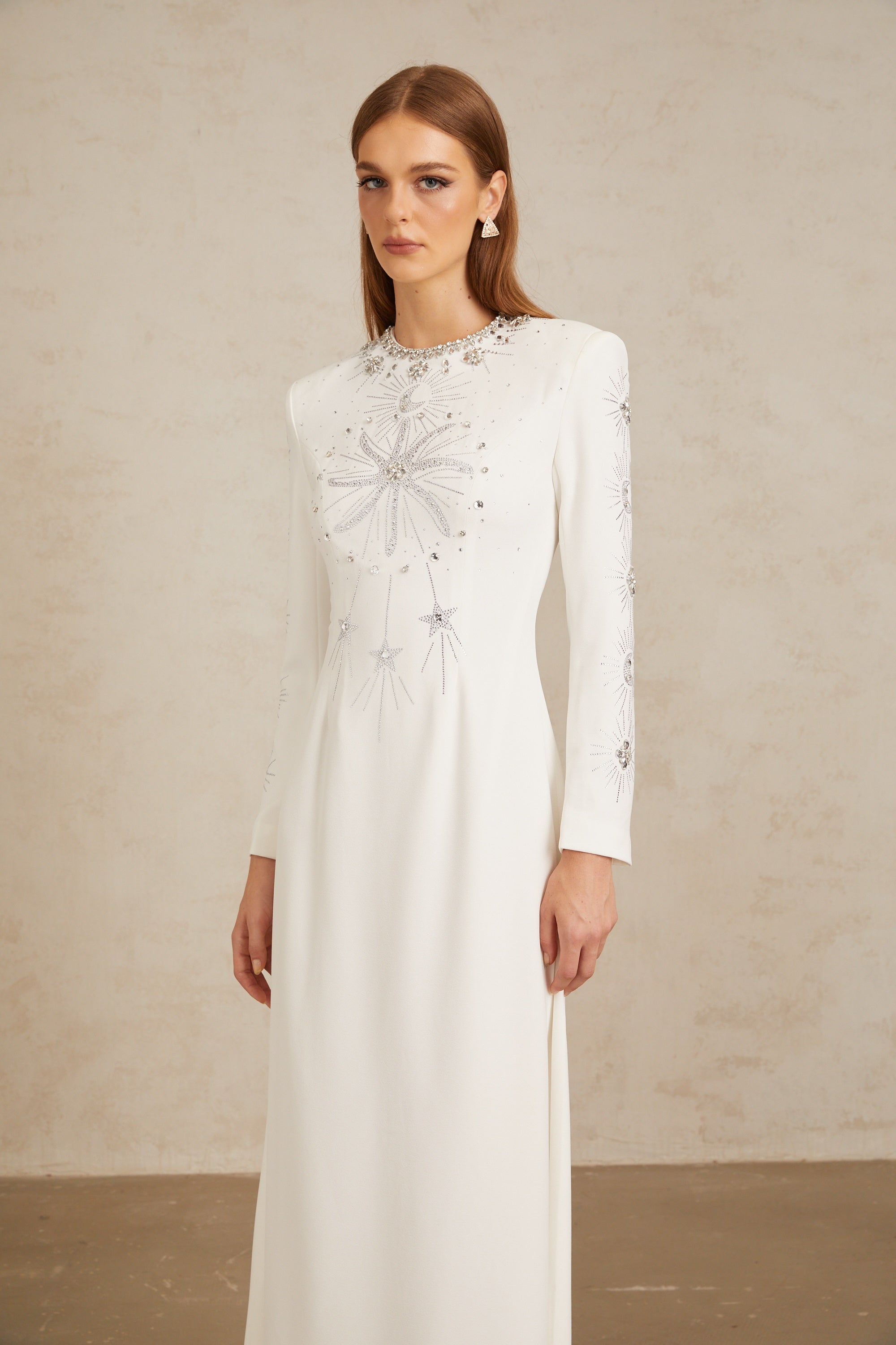 Aloïse White Embellished Maxi Gown (Final Sale-US Only)