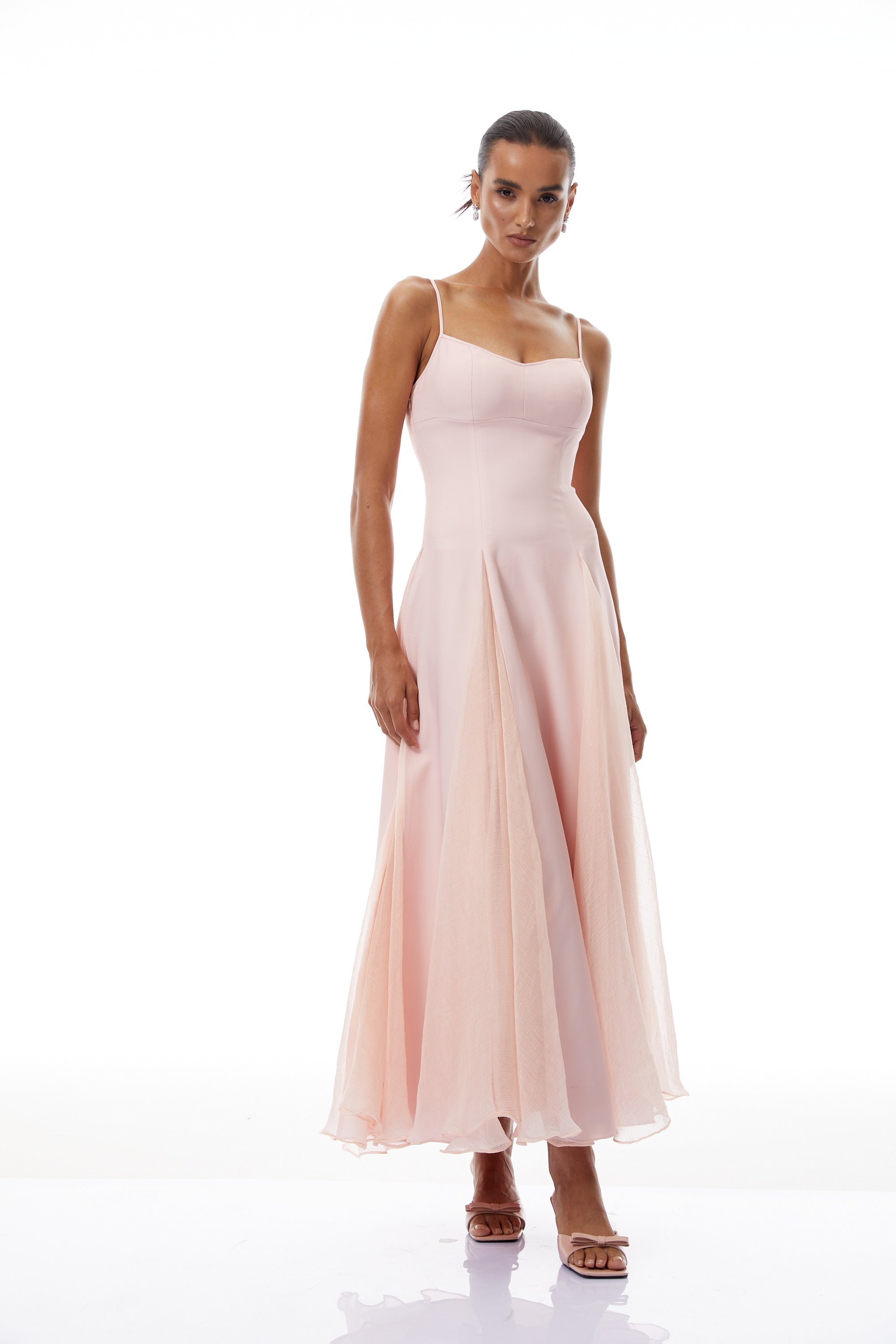 Sofie Pink Pleated Maxi Dress (Final Sale-US Only)