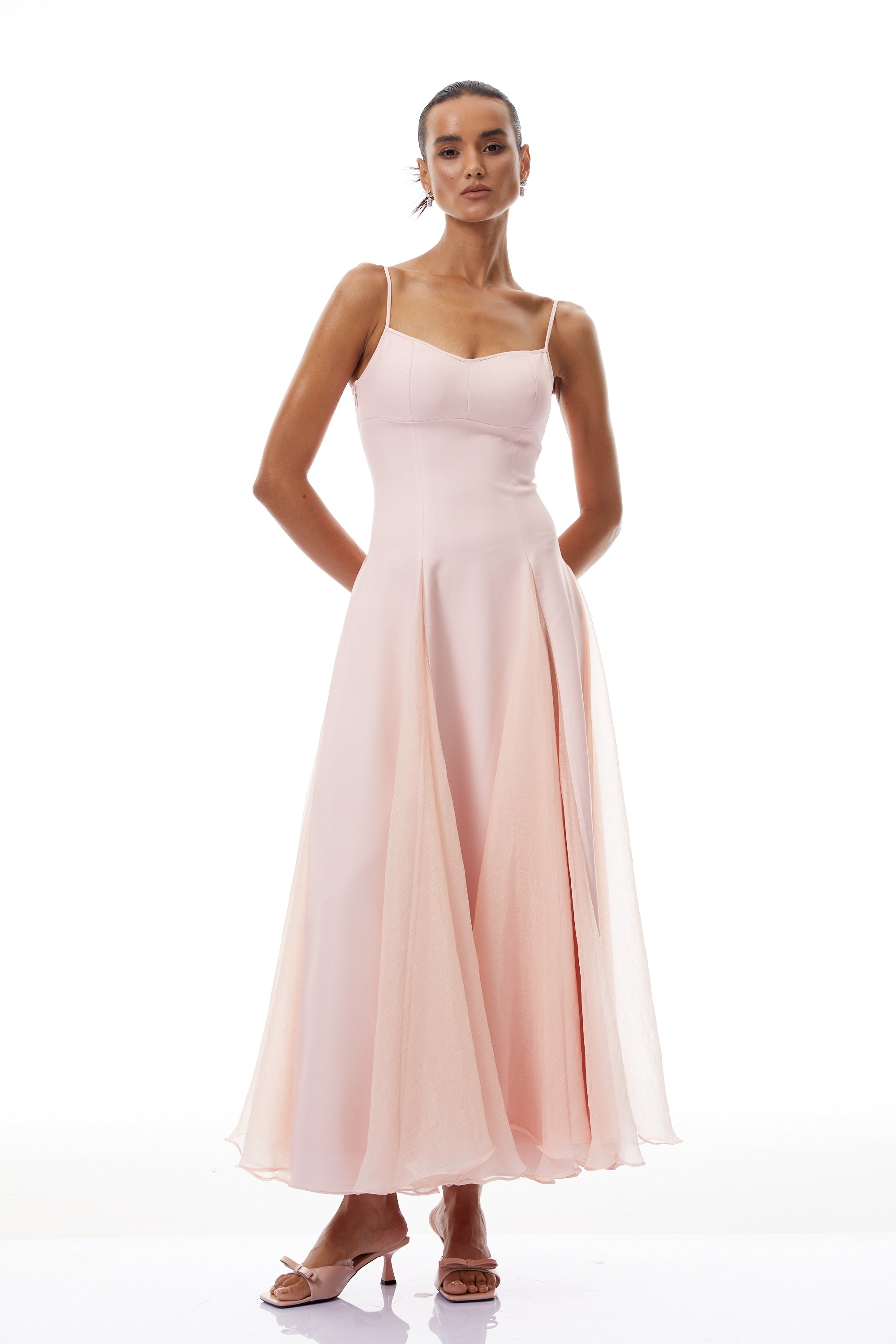 Sofie Pink Pleated Maxi Dress (Final Sale-US Only)
