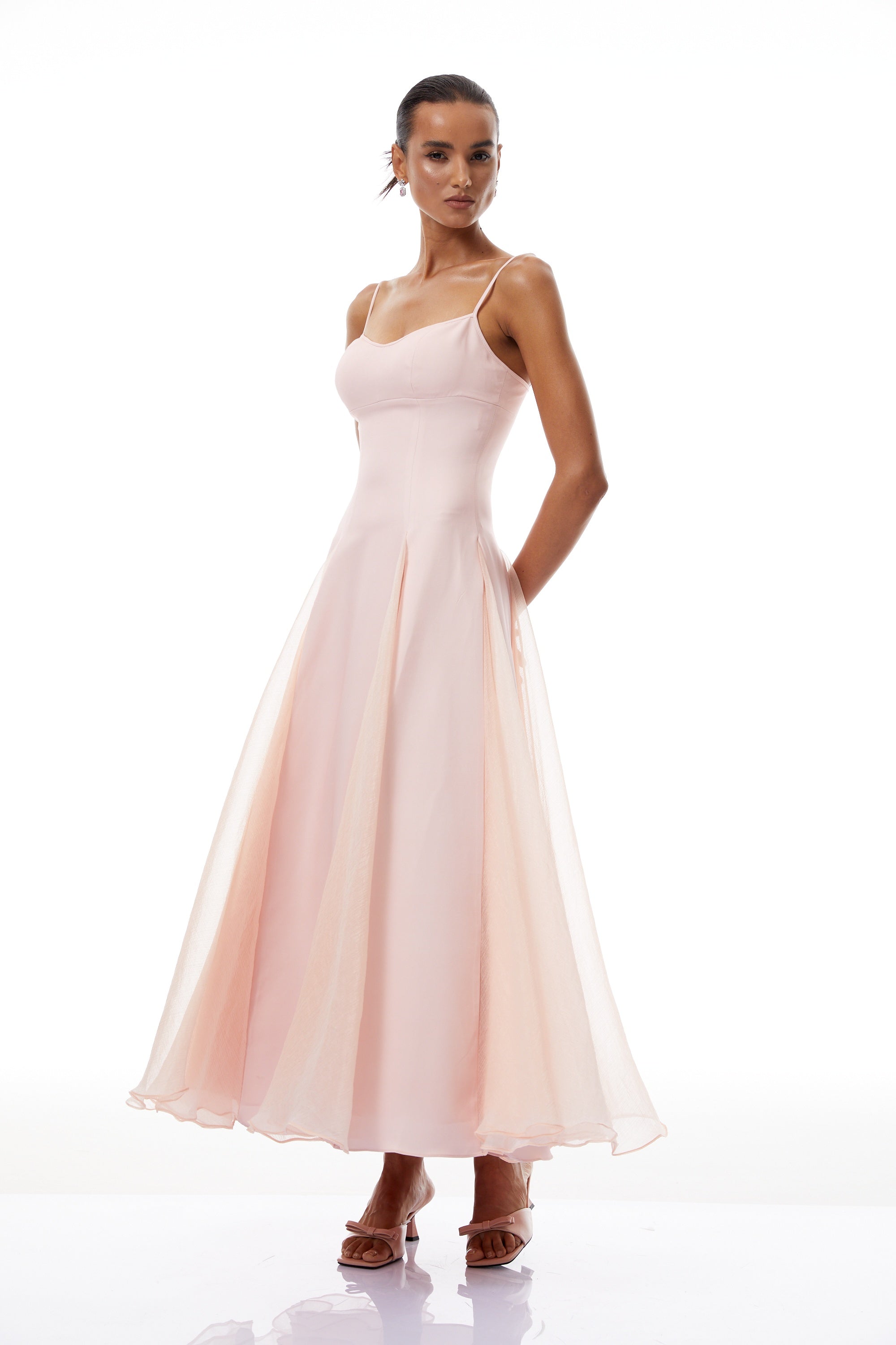 Sofie Pink Pleated Maxi Dress (Final Sale-US Only)