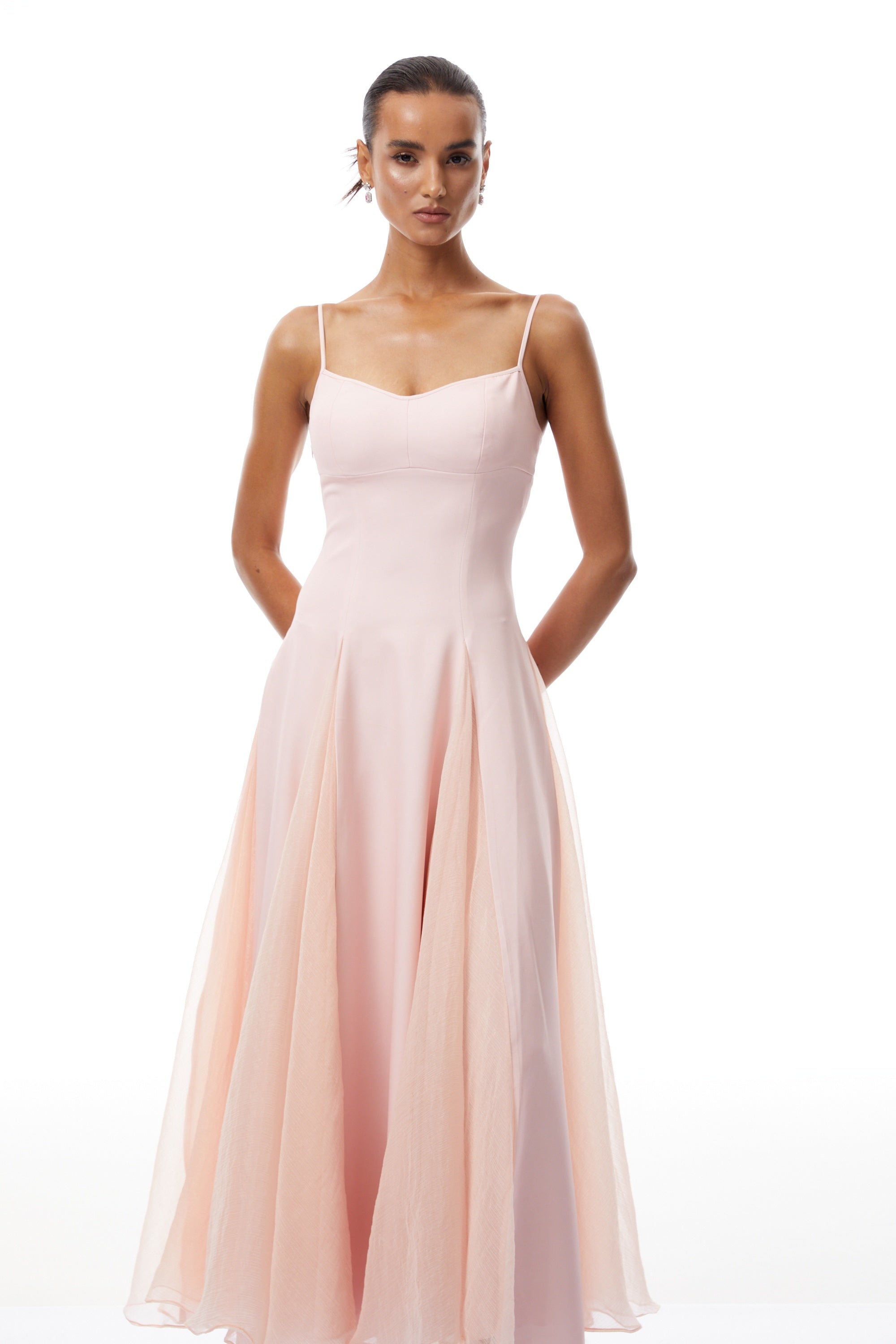 Sofie Pink Pleated Maxi Dress (Final Sale-US Only)
