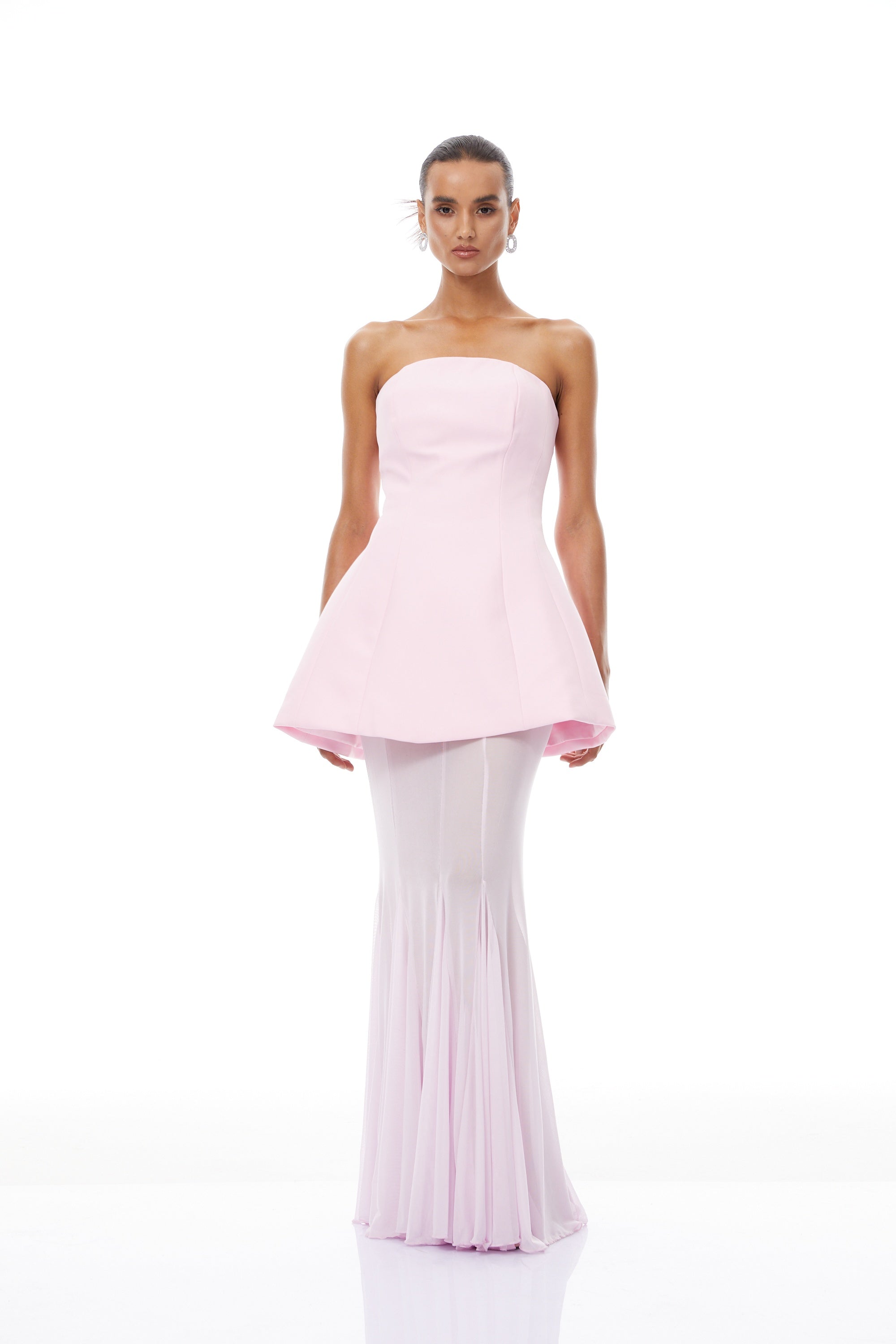 Mélanie Pink Corset Dress & Mesh Skirt Set (Final Sale)