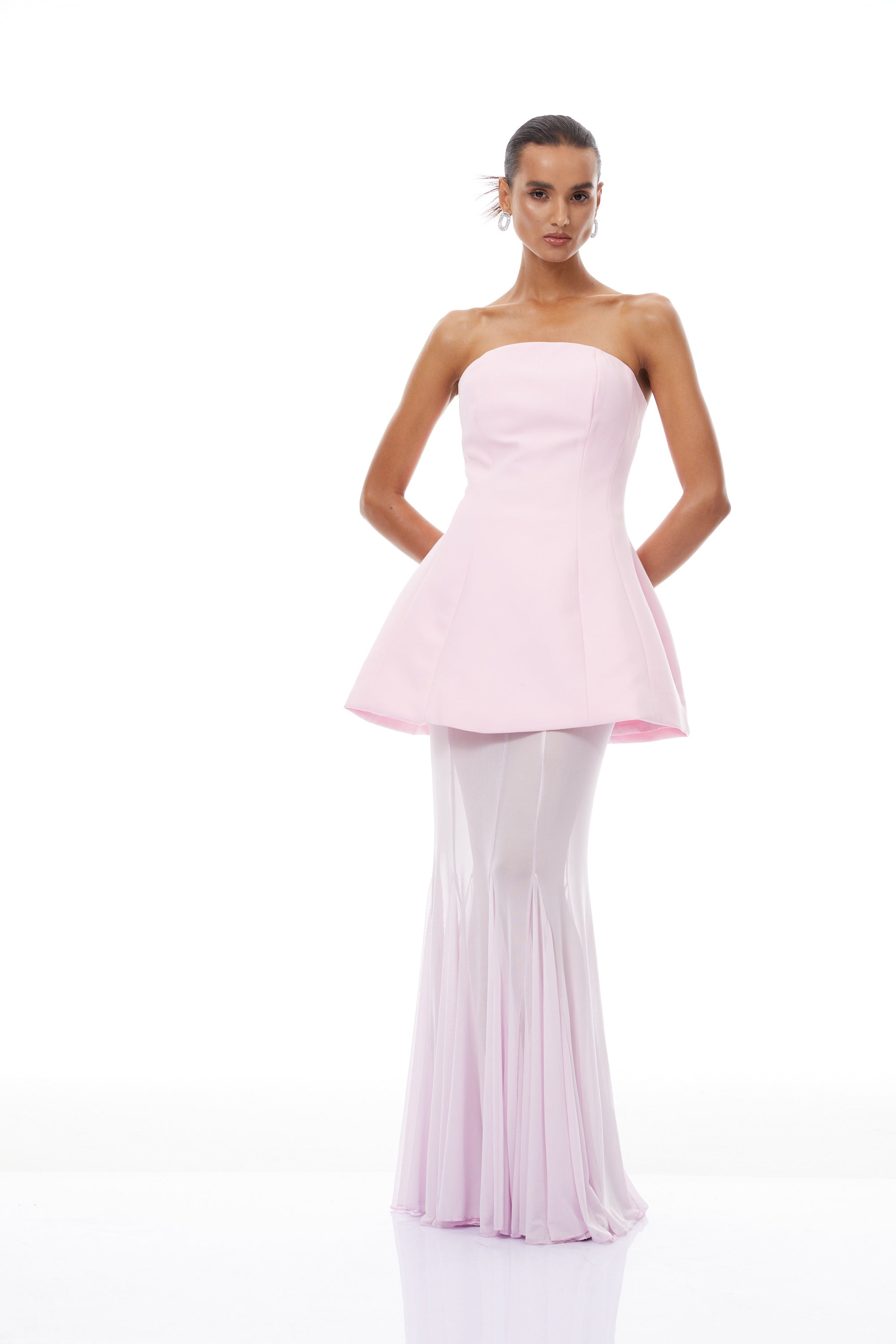 Mélanie Pink Corset Dress & Mesh Skirt Set (Final Sale)