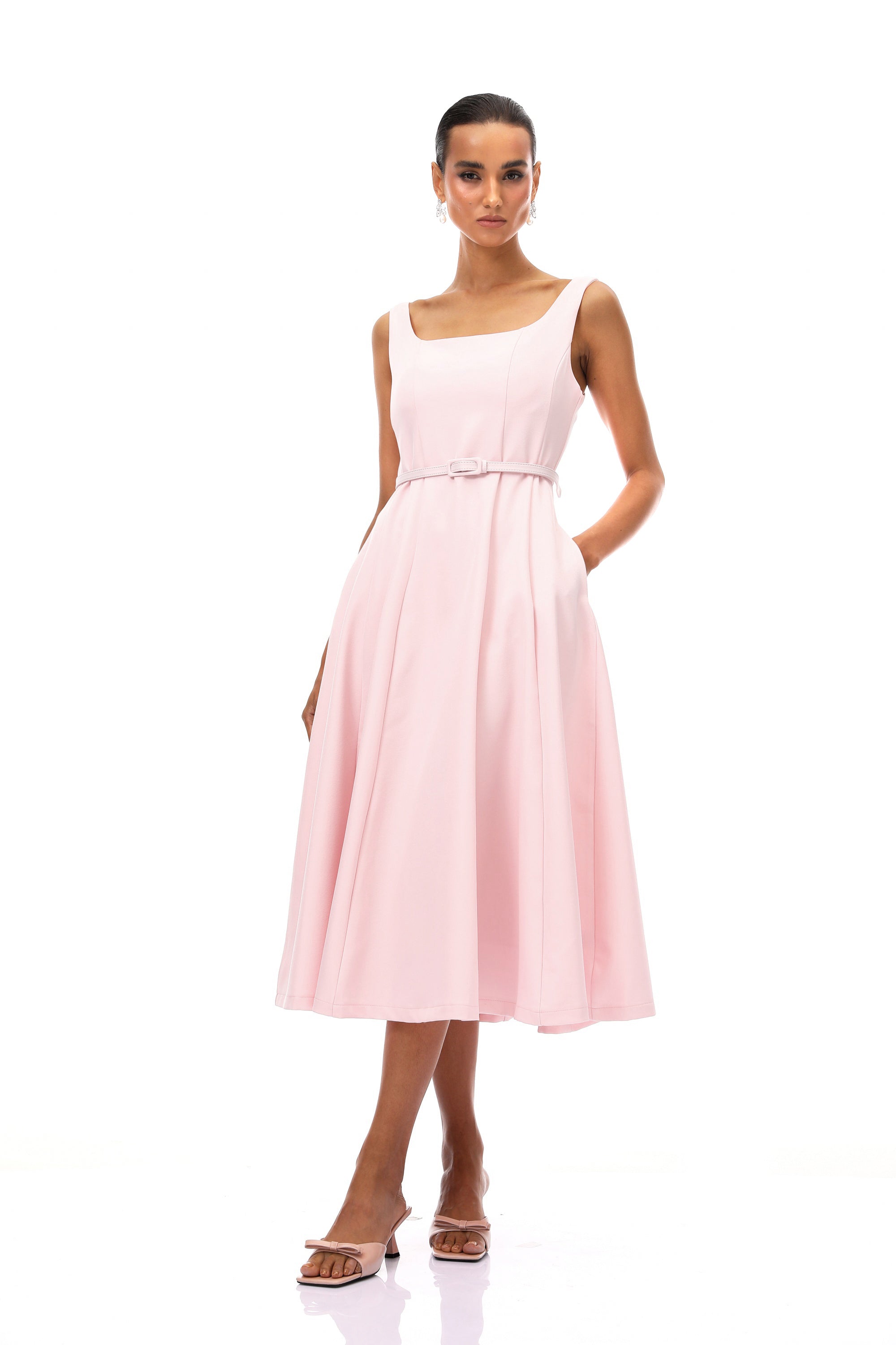 Valéria Pink Crystal Embellished Jacket & Dress Set (Final Sale-US Only)