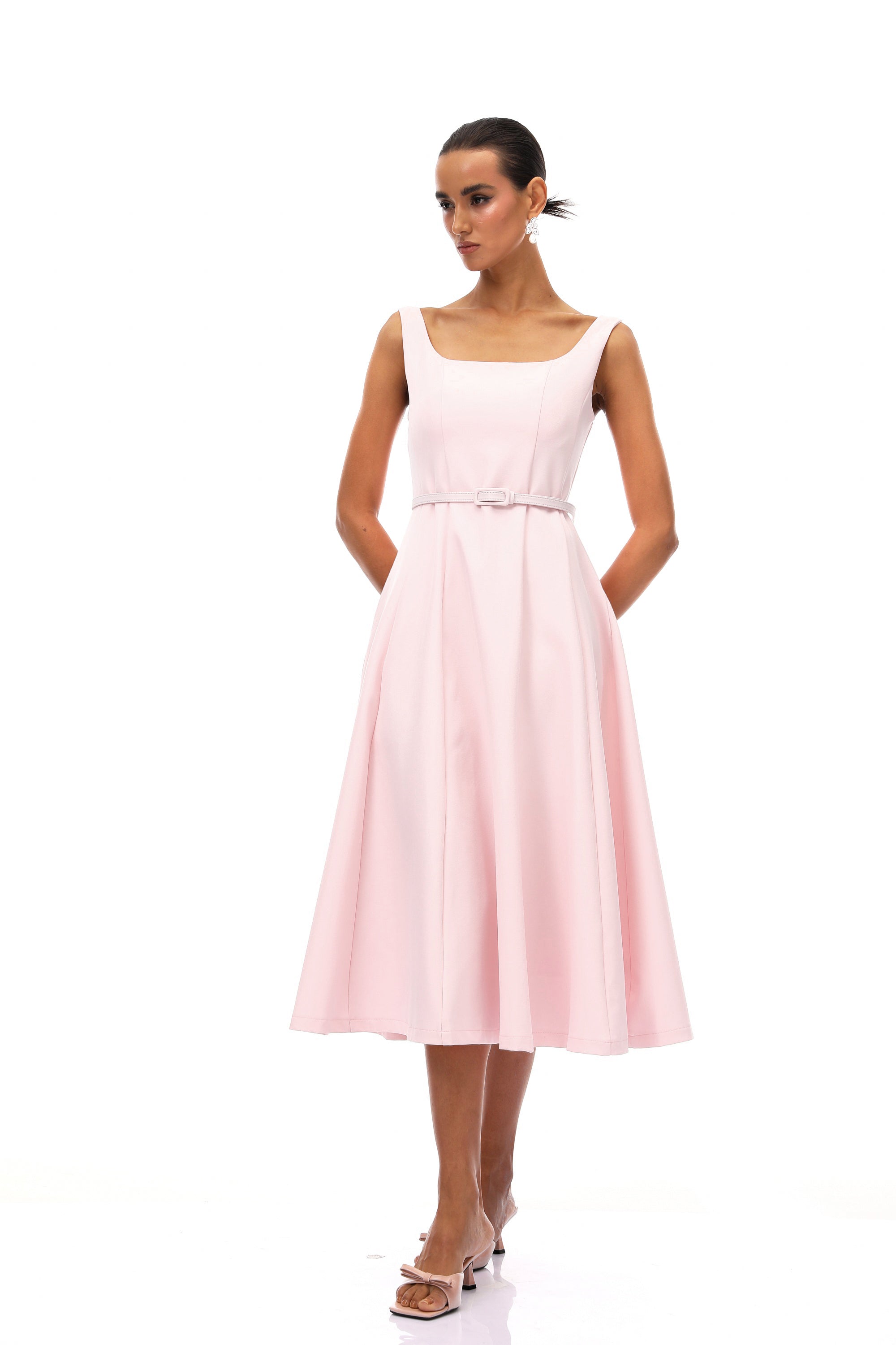 Valéria Pink Crystal Embellished Jacket & Dress Set (Final Sale-US Only)