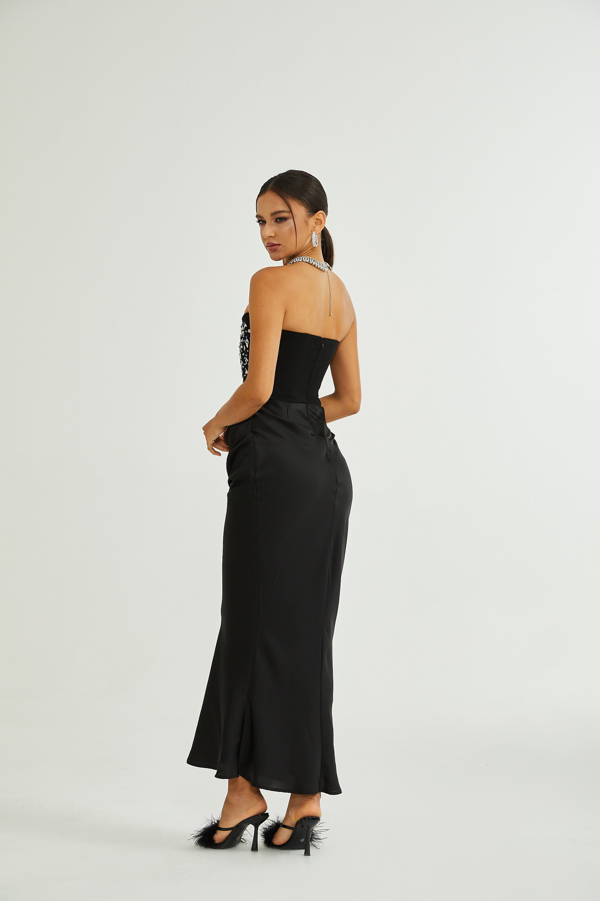 Aurore Crystal Embellished Maxi Dress (Final Sale-US Only)
