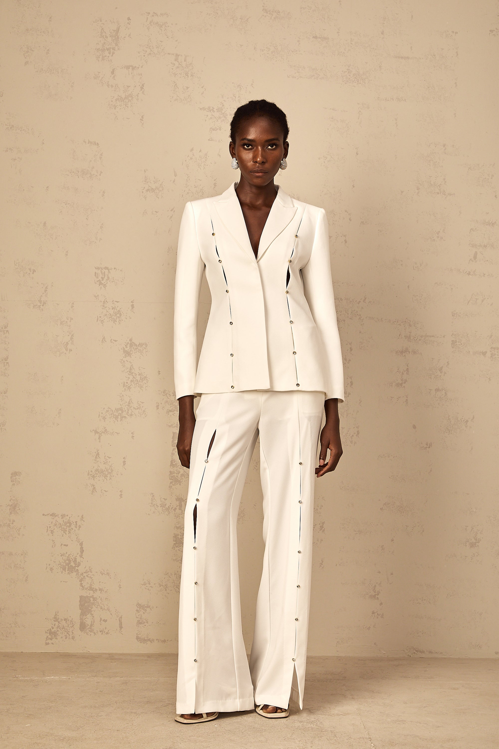 Frida Embellished Blazer & Trouser Pant Set (Final Sale-US Only)