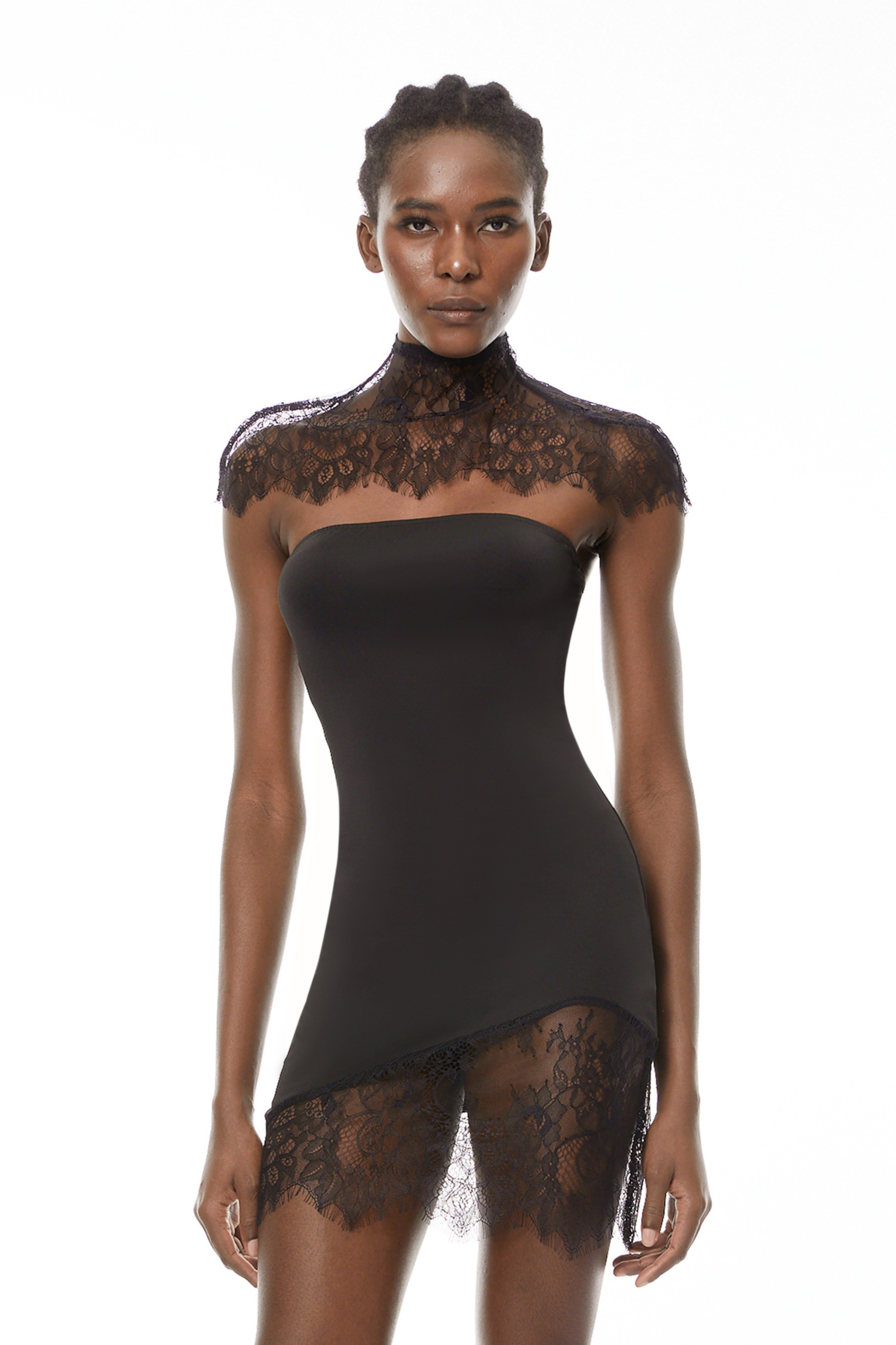 Lace Shawl & Mini Dress