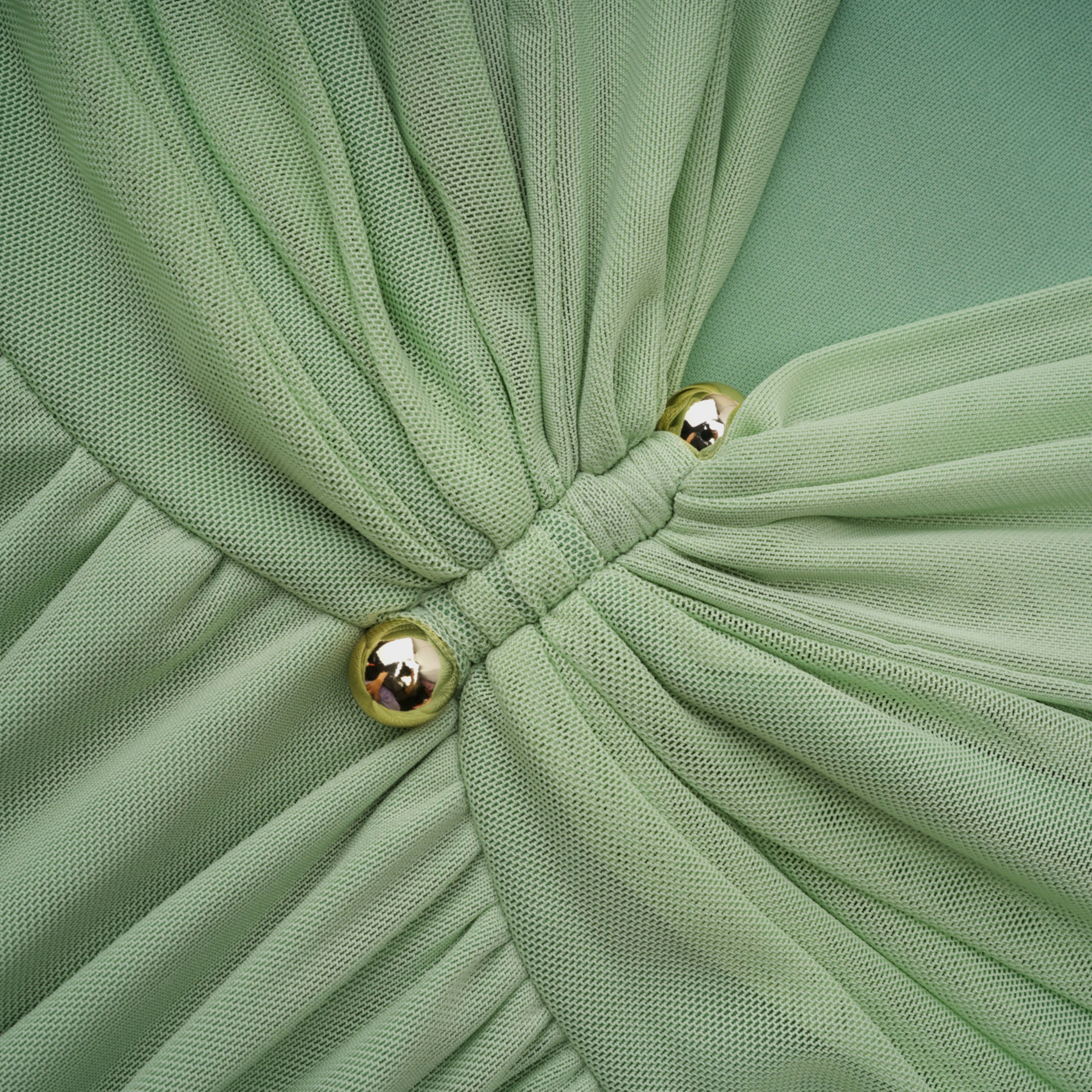 Amity Green Halterneck Bustier Top & Skirt Set