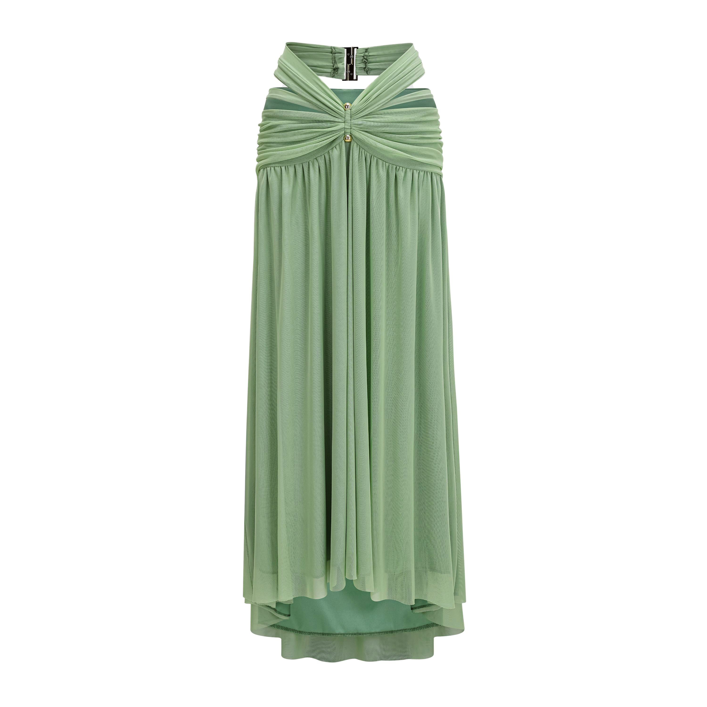 Amity Green Halterneck Bustier Top & Skirt Set
