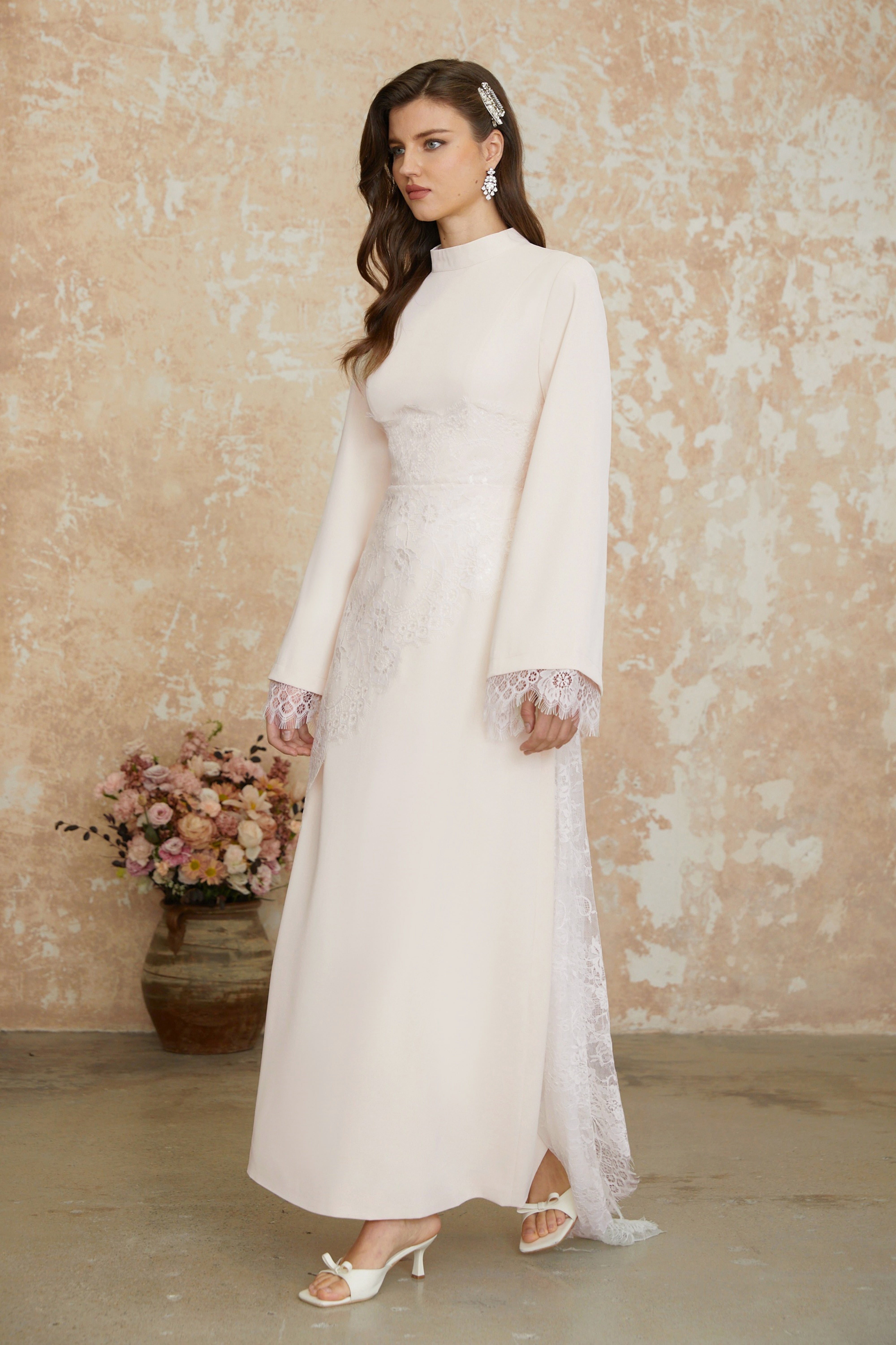 Aurora White Floral Lace Maxi Dress (Final Sale)